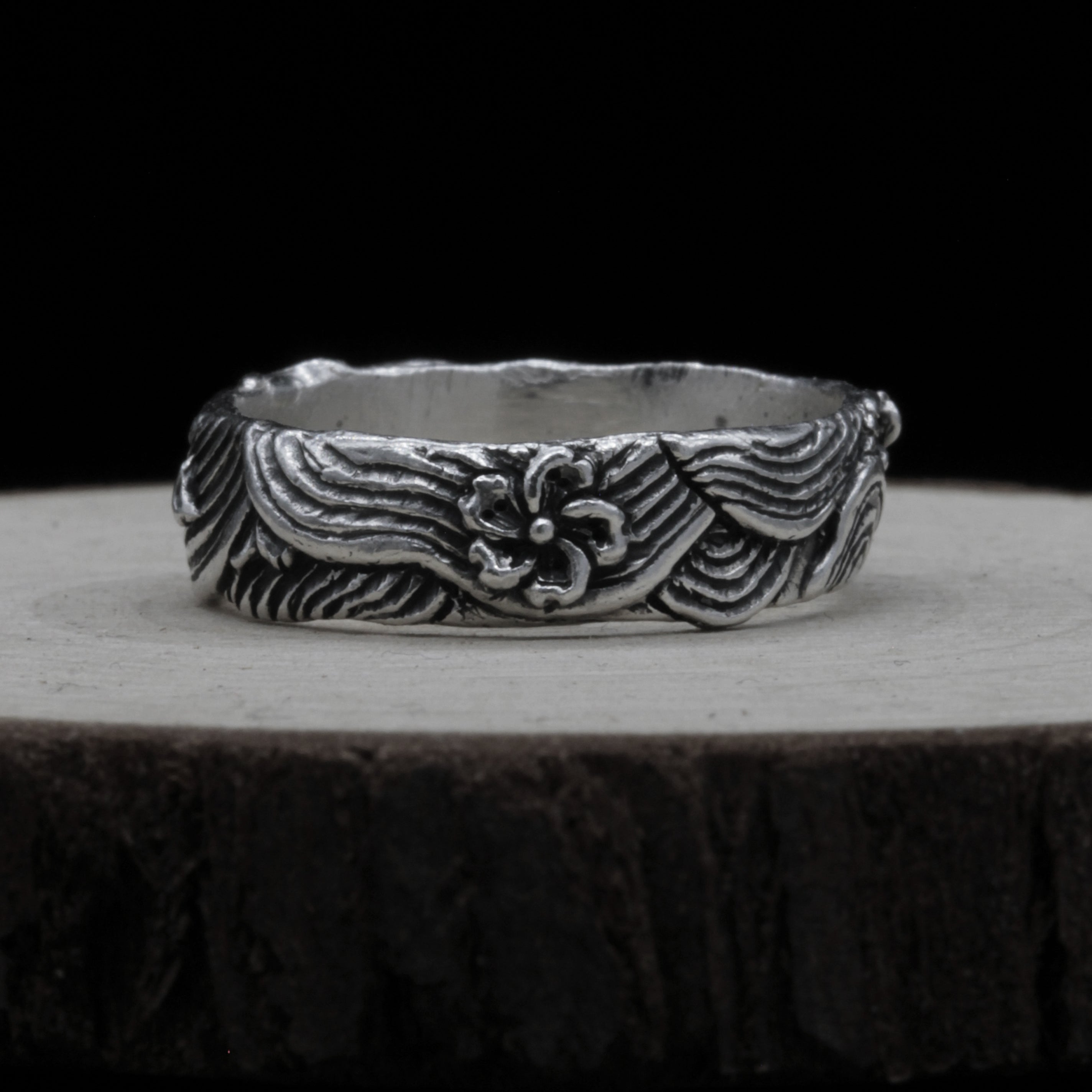 Sakura Blossom Ring – Petals in the Wind Handmade in Sterling Silver 925