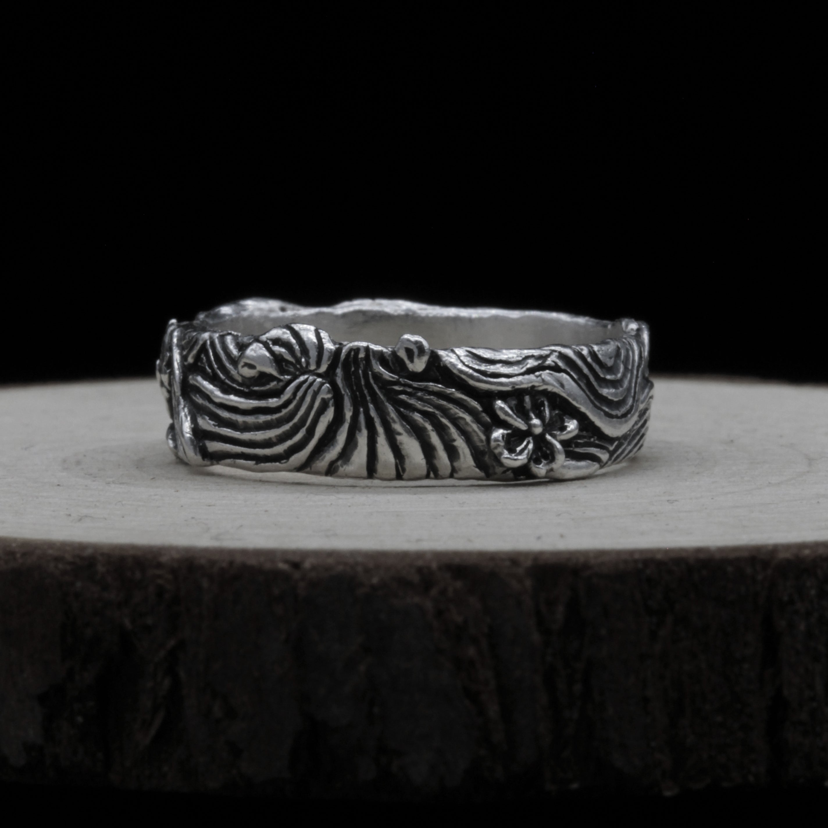 Sakura Blossom Ring – Petals in the Wind Handmade in Sterling Silver 925