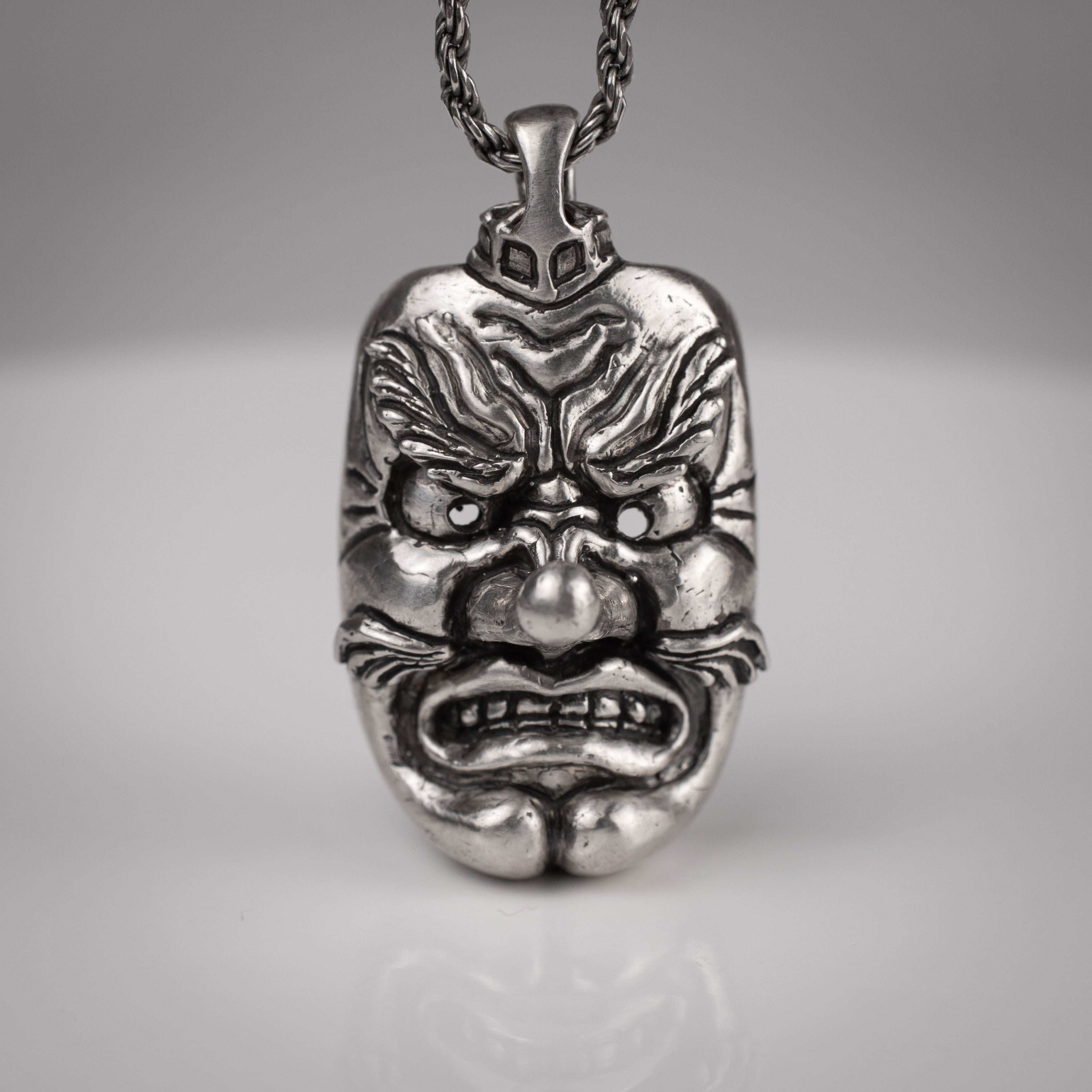 Tengu Pendant – Handmade Japanese Yokai in Sterling Silver 925