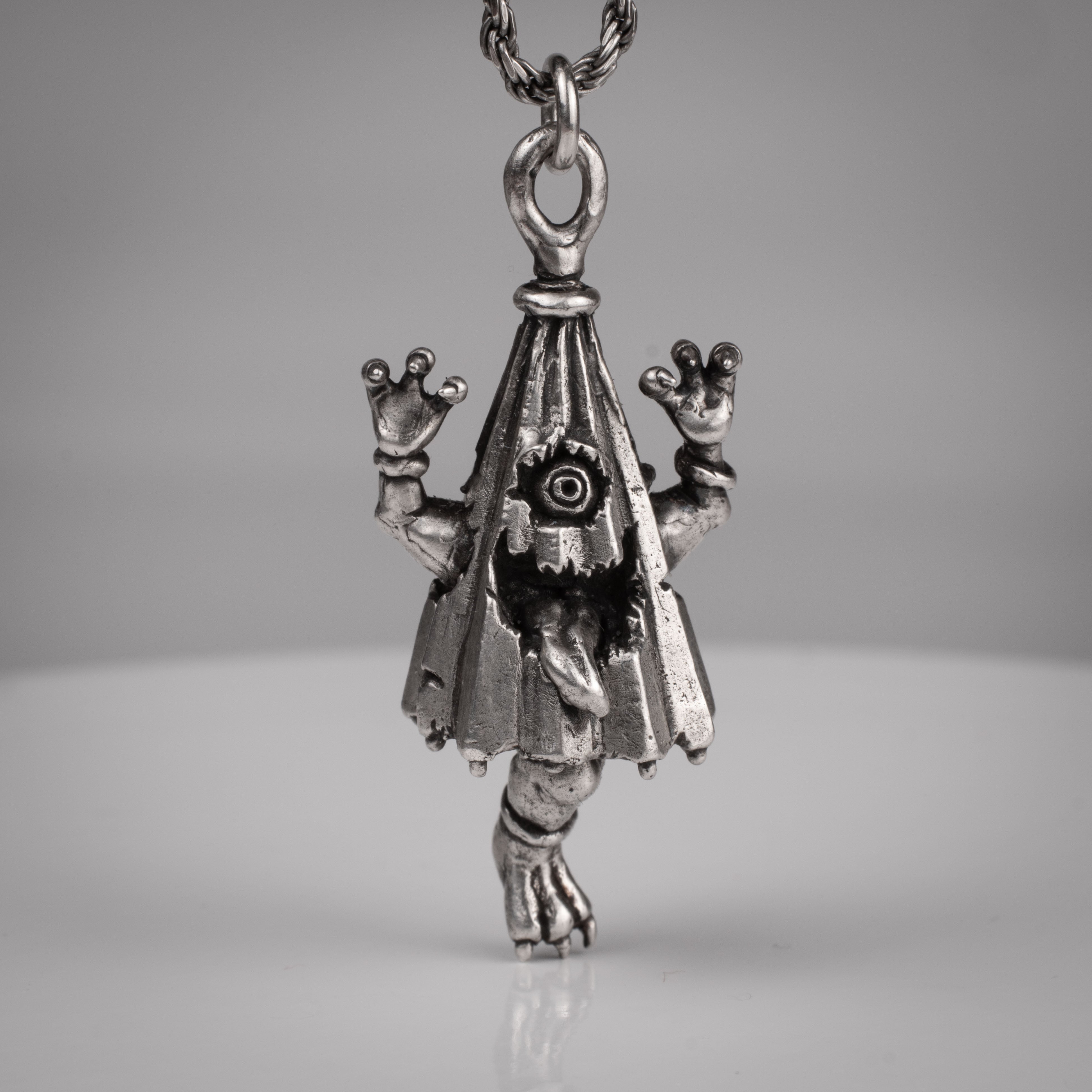 Karakasa Pendant – Tsukumogami Umbrella Yokai in Sterling Silver 925
