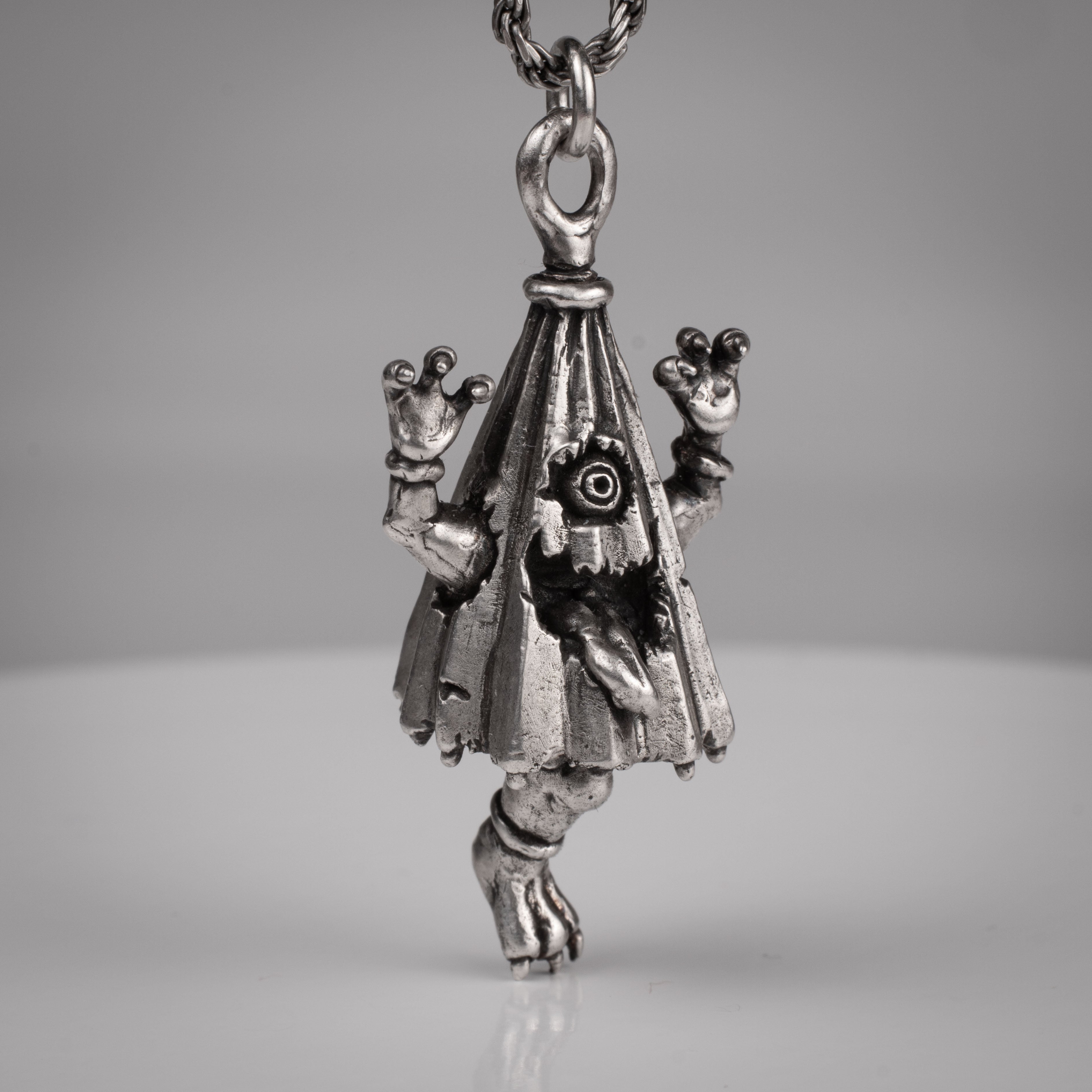 Karakasa Pendant – Tsukumogami Umbrella Yokai in Sterling Silver 925