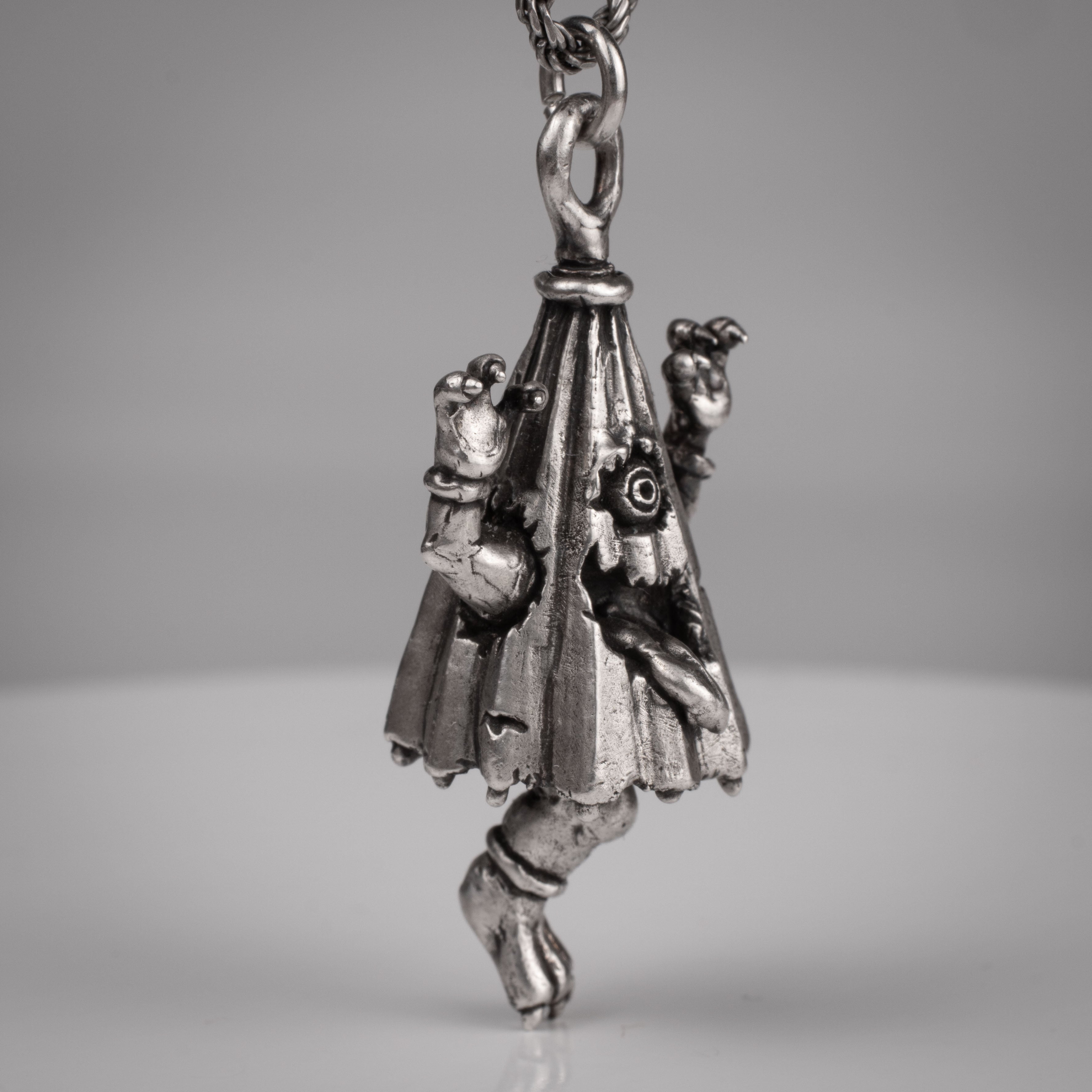 Karakasa Pendant – Tsukumogami Umbrella Yokai in Sterling Silver 925