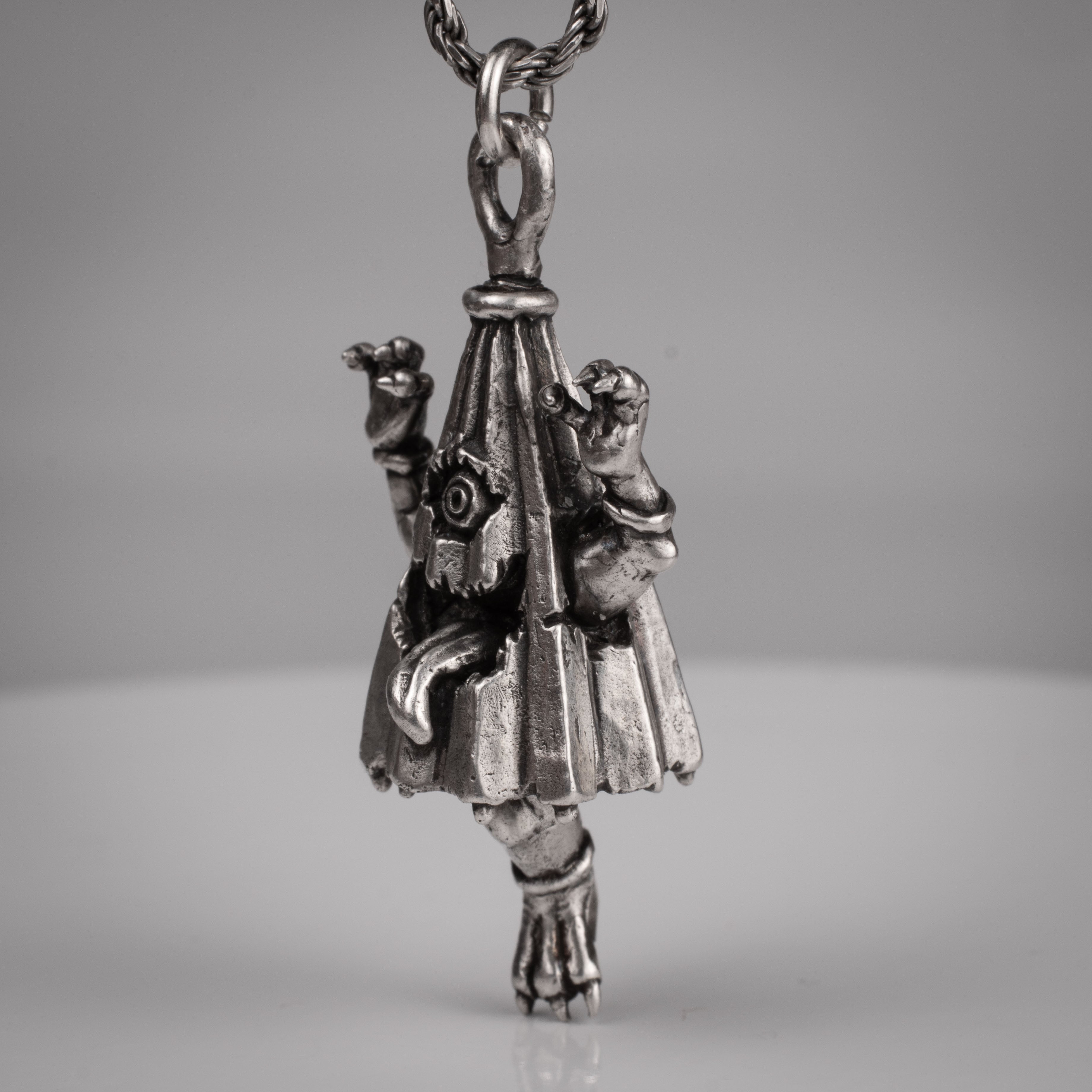 Karakasa Pendant – Tsukumogami Umbrella Yokai in Sterling Silver 925