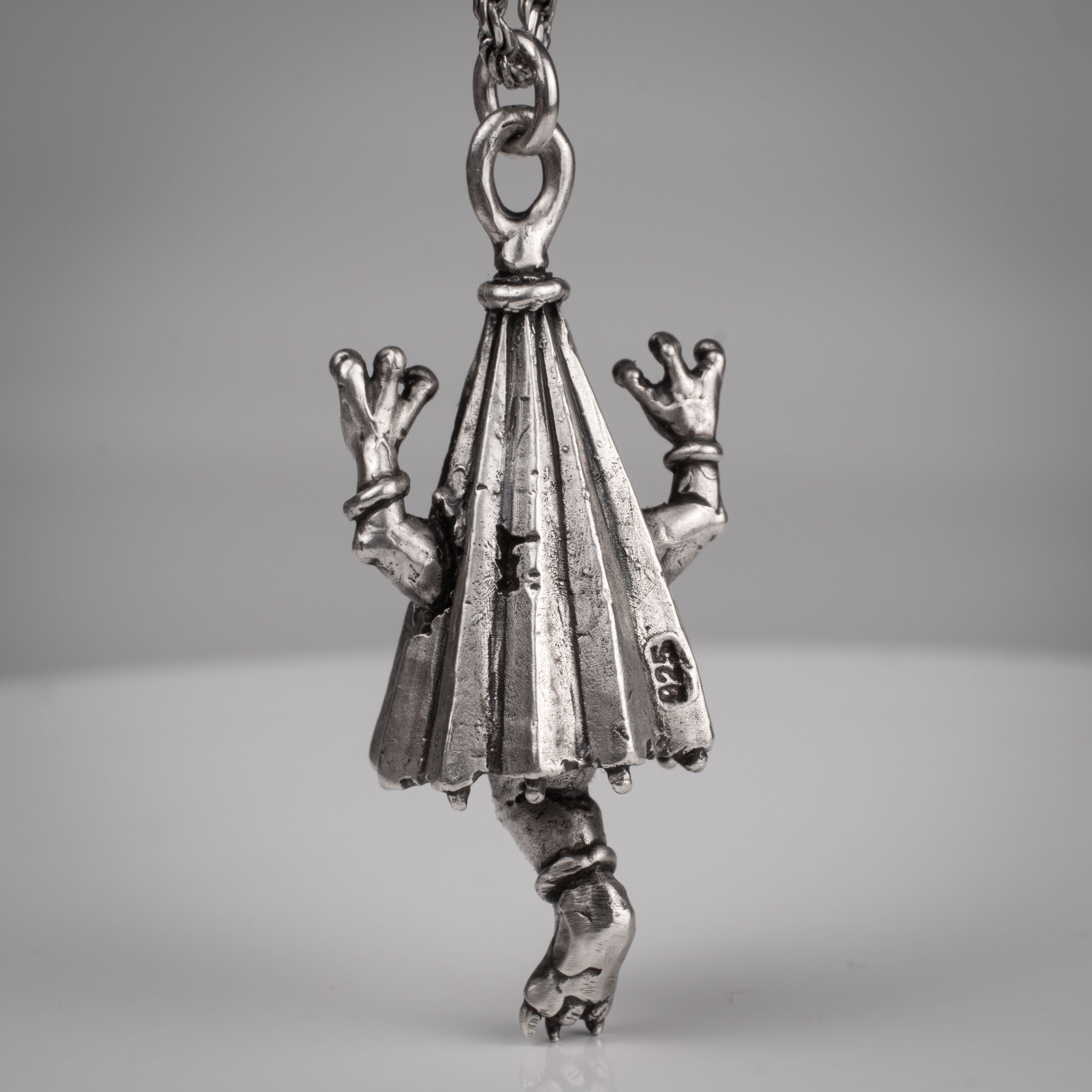 Karakasa Pendant – Tsukumogami Umbrella Yokai in Sterling Silver 925