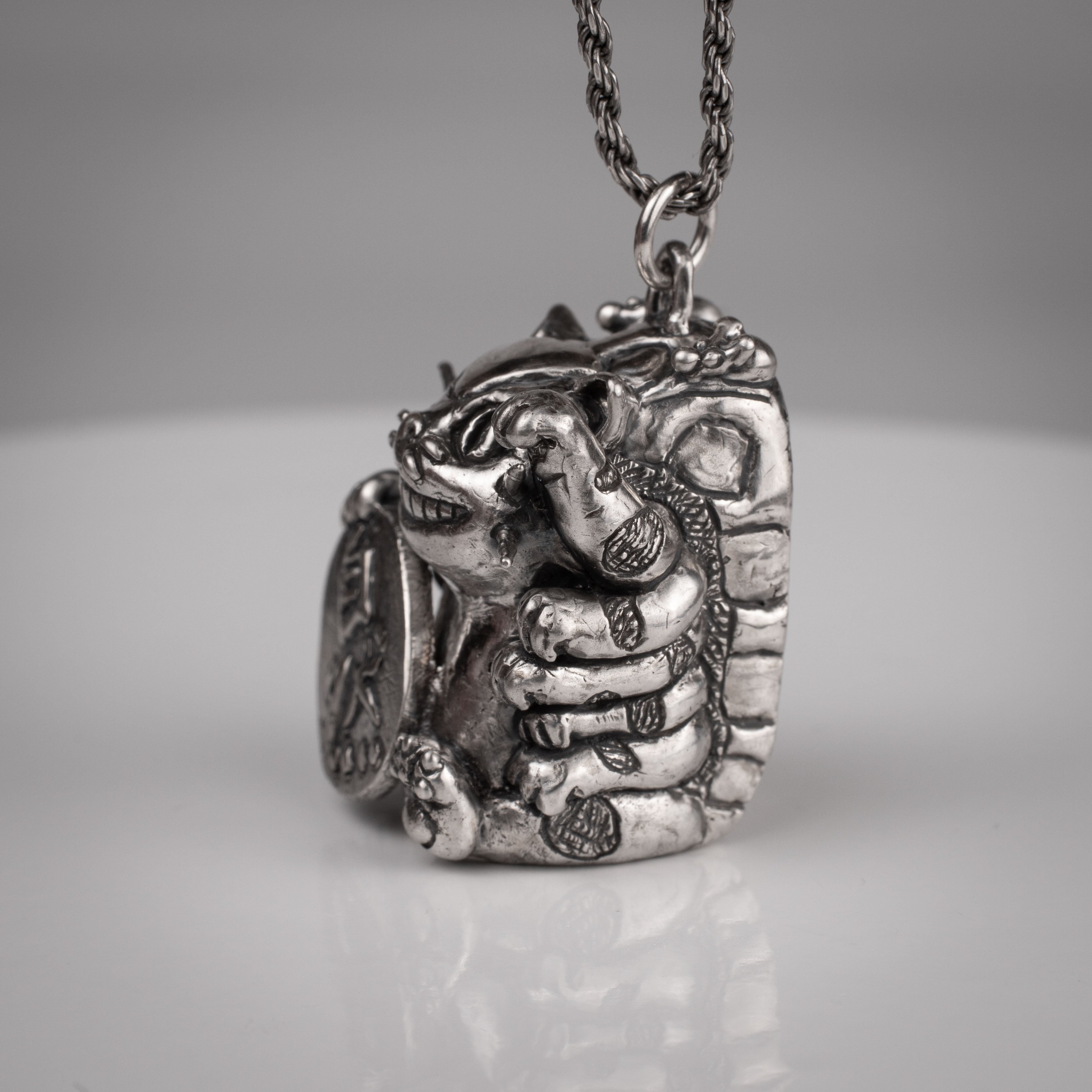 Catbus Manekineko Pendant - Handmade Sterling Silver 925 Jewelry Inspired by Miyazaki