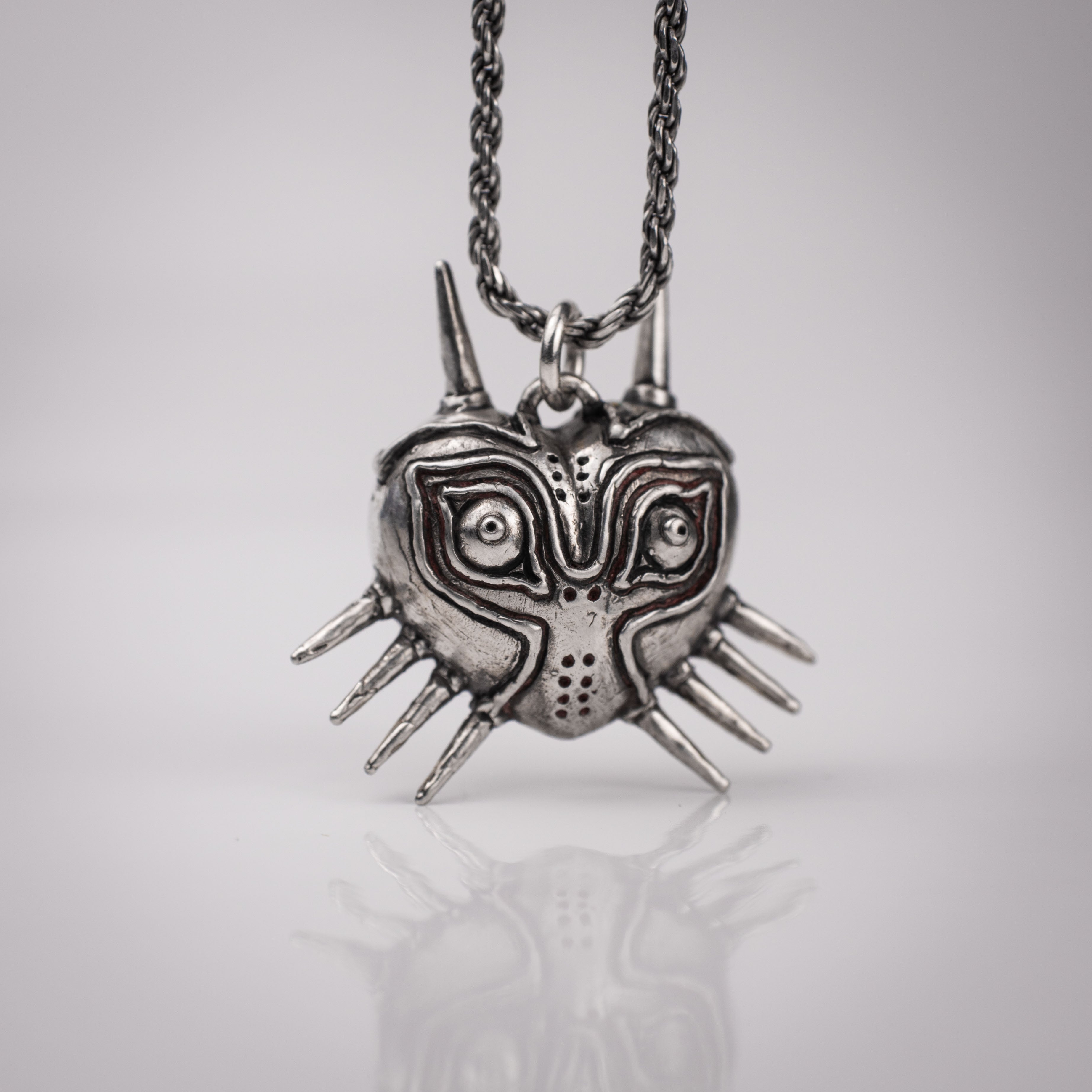 Majora’s Mask Pendant – Zelda-Inspired Jewelry Handmade in Sterling Silver 925