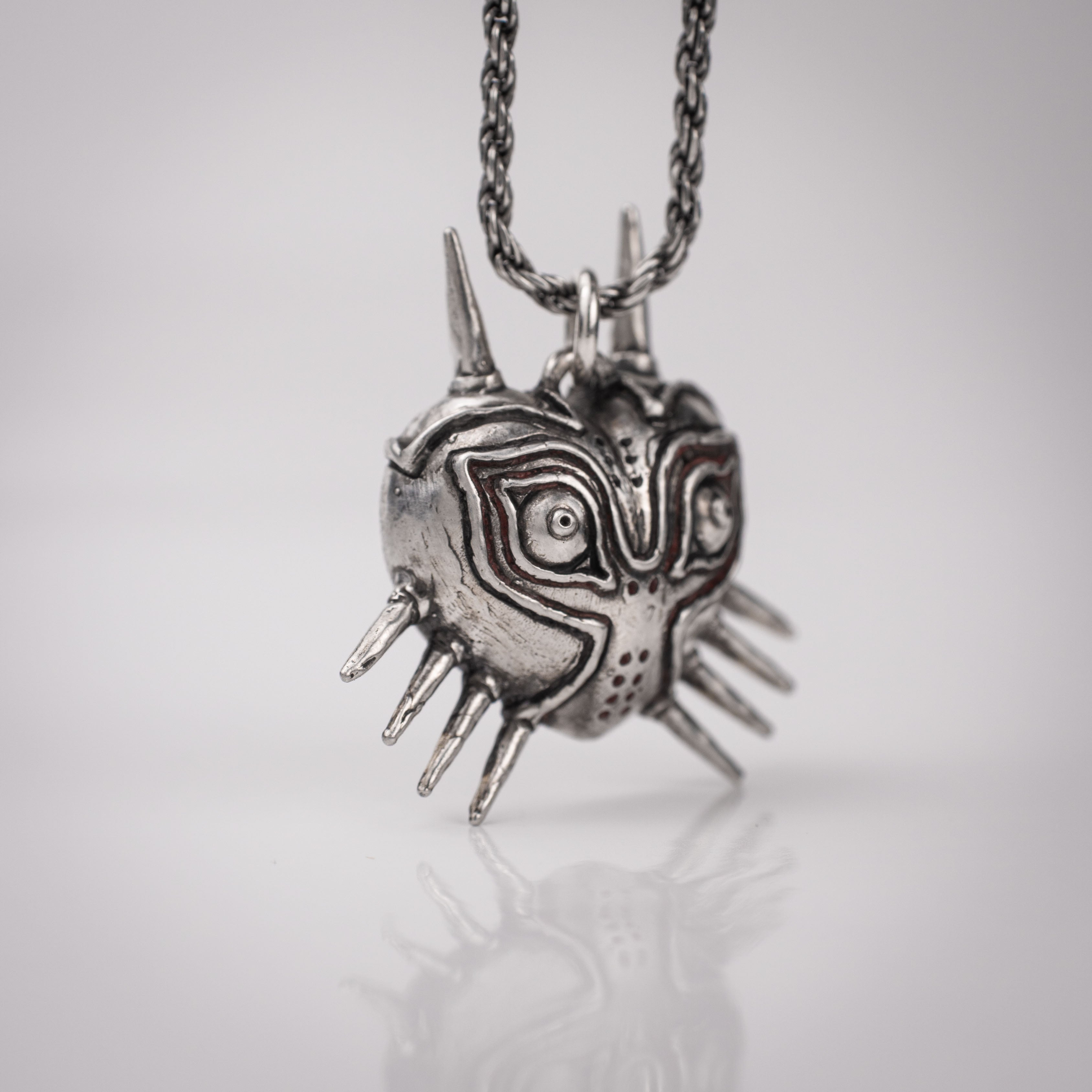 Majora’s Mask Pendant – Zelda-Inspired Jewelry Handmade in Sterling Silver 925