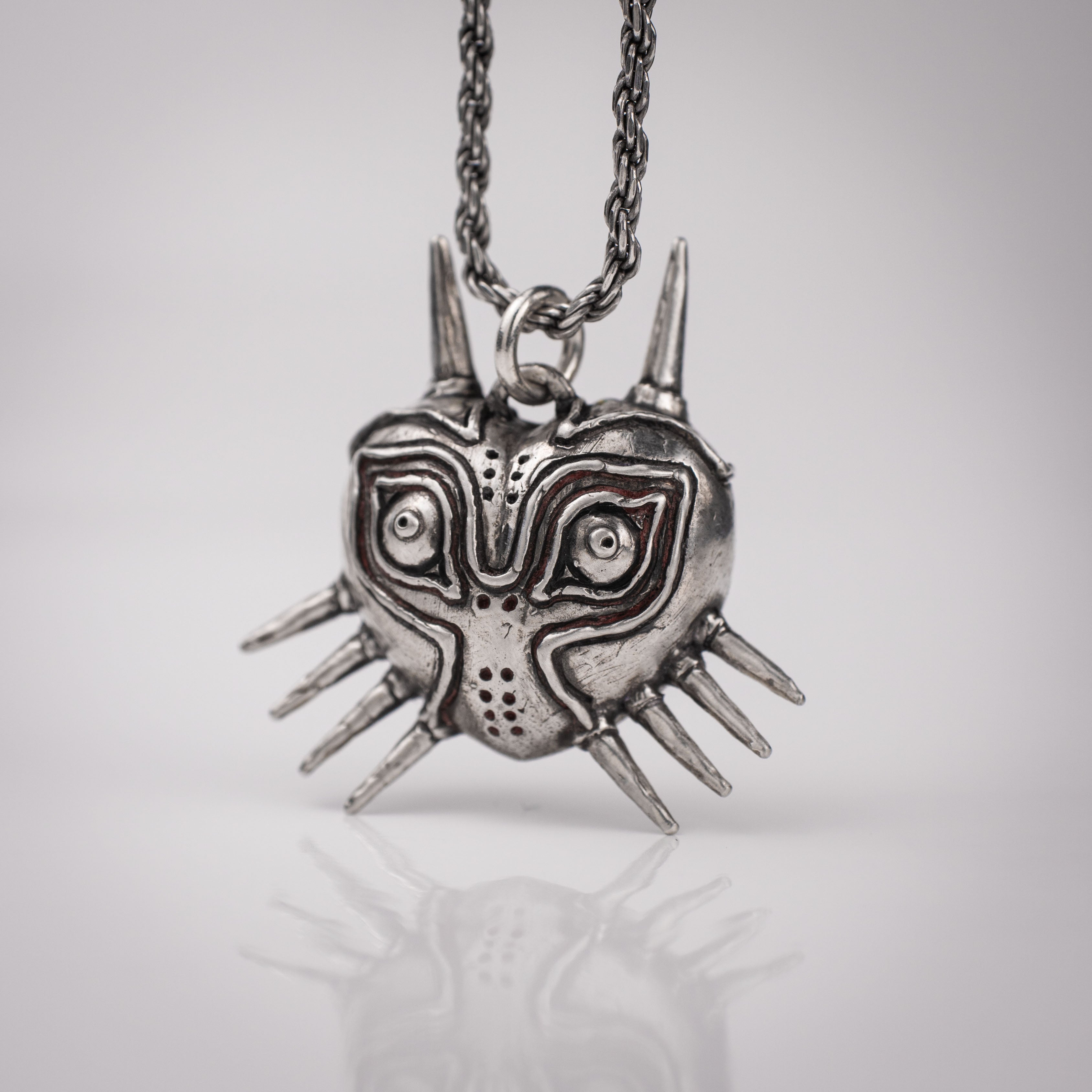 Majora’s Mask Pendant – Zelda-Inspired Jewelry Handmade in Sterling Silver 925