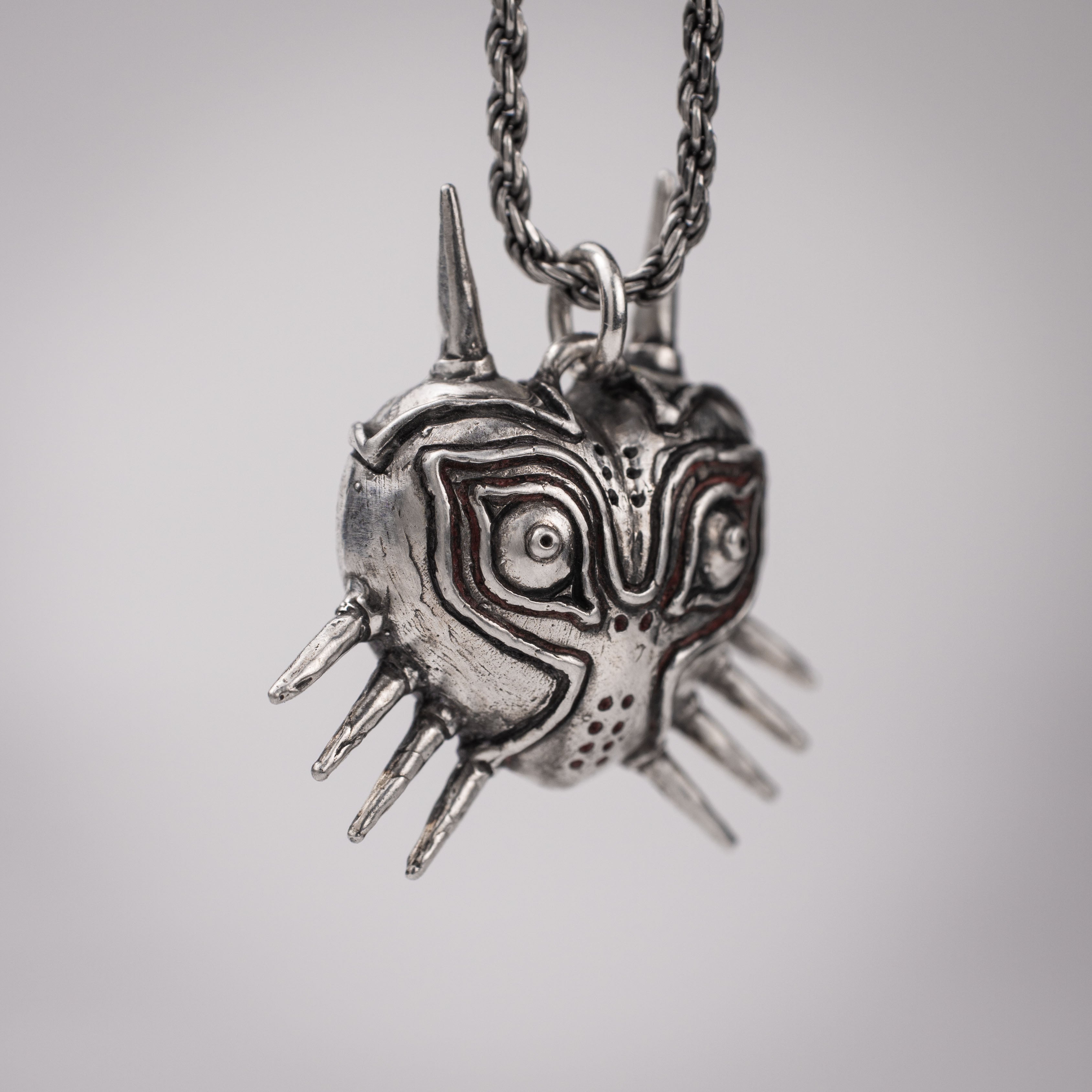 Majora’s Mask Pendant – Zelda-Inspired Jewelry Handmade in Sterling Silver 925