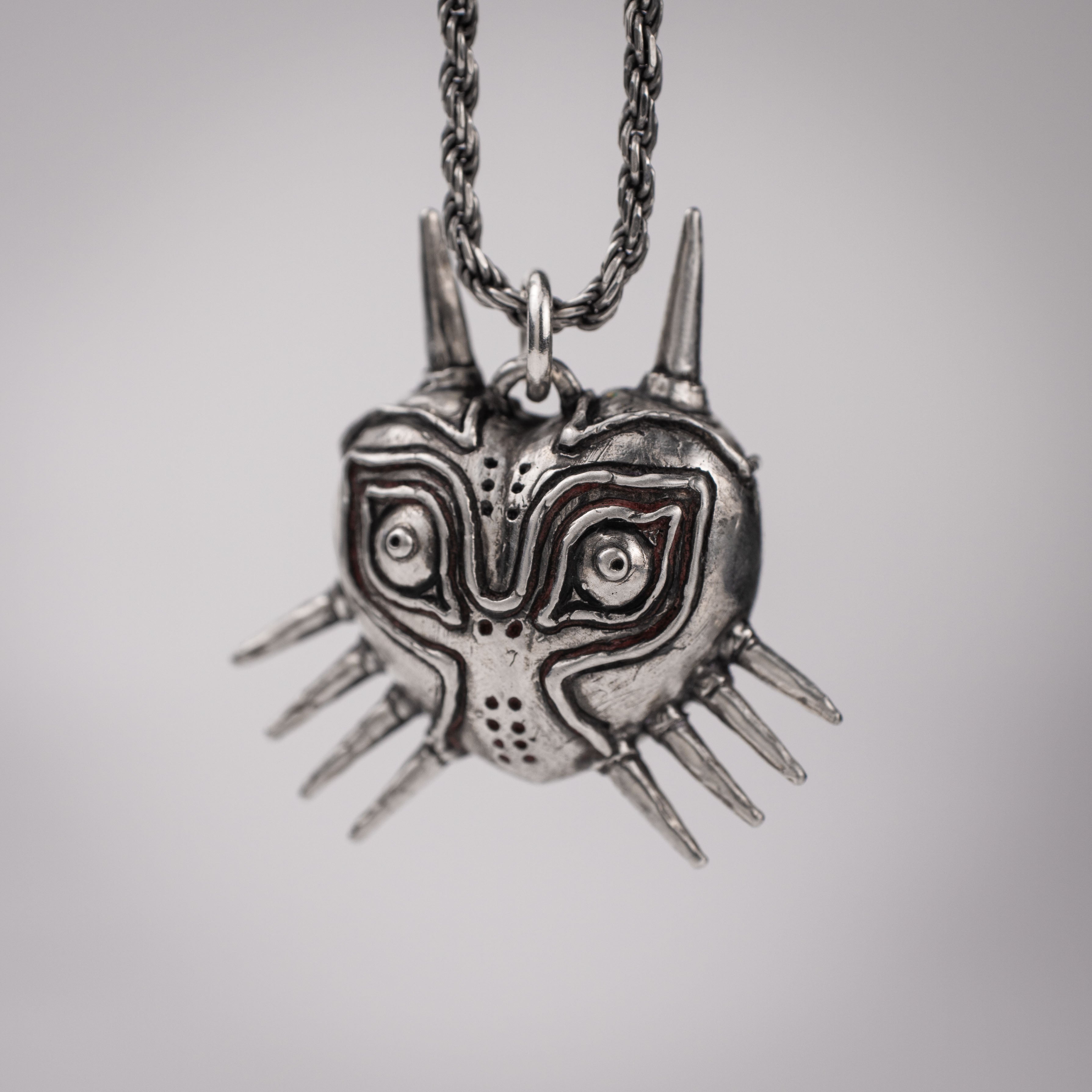 Majora’s Mask Pendant – Zelda-Inspired Jewelry Handmade in Sterling Silver 925