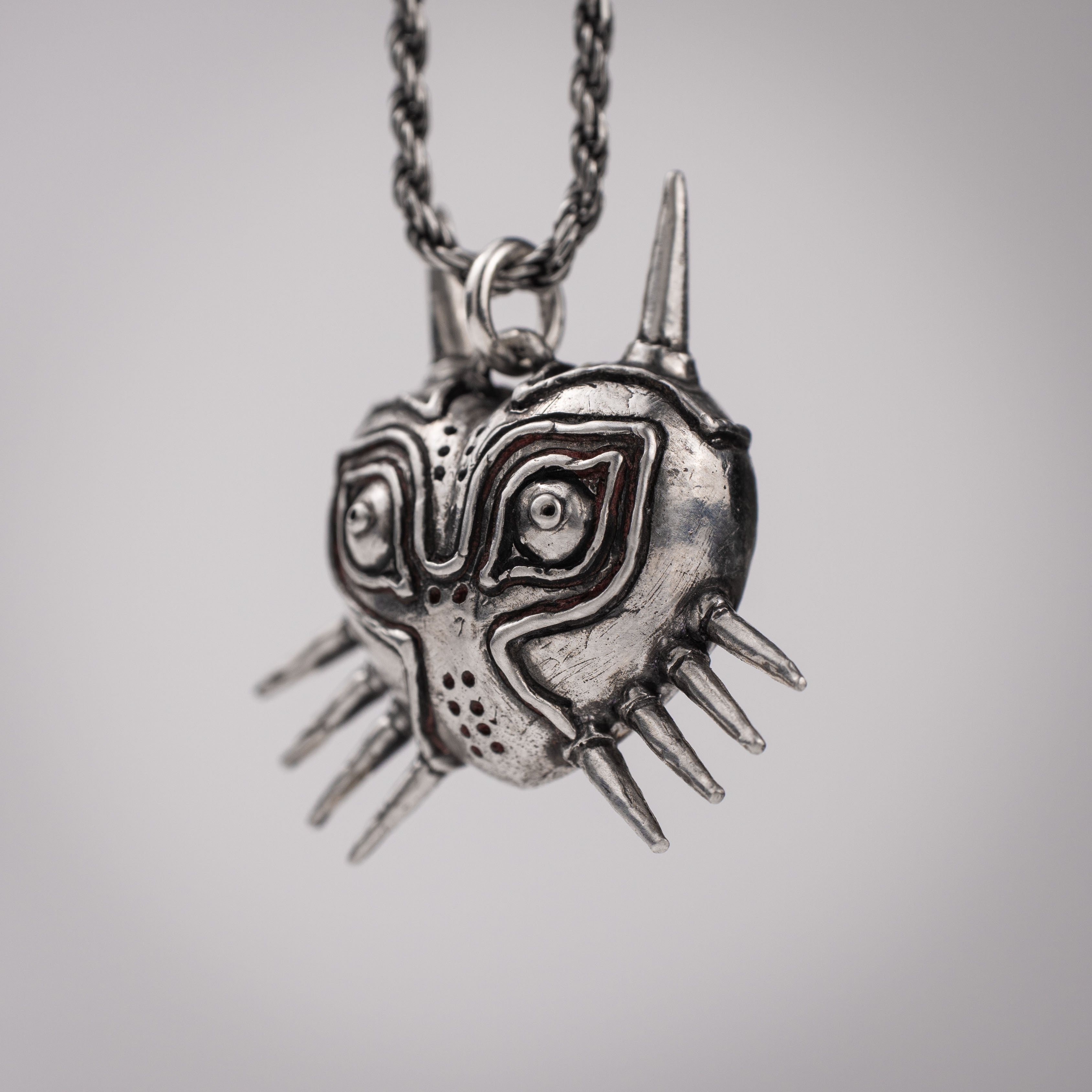 Majora’s Mask Pendant – Zelda-Inspired Jewelry Handmade in Sterling Silver 925