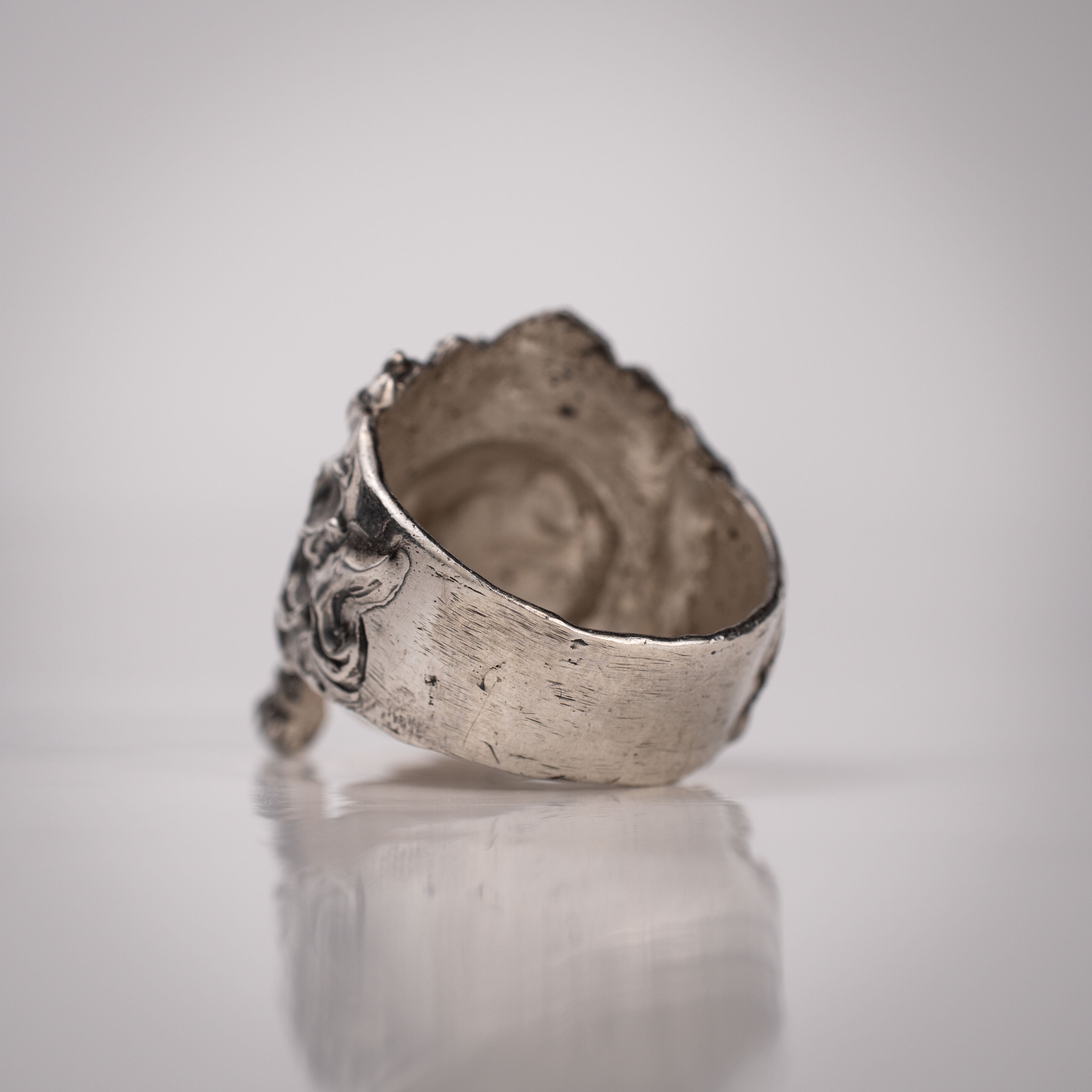 Fudo Myo-O Buddha Ring – Handmade Sterling Silver 925 with 18kt Gold