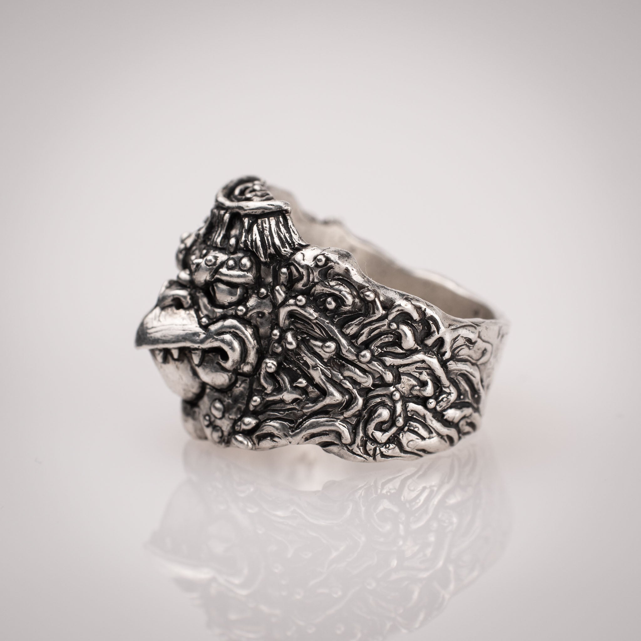 Kappa Ring – Japanese Mythology-Inspired in Sterling Silver 925