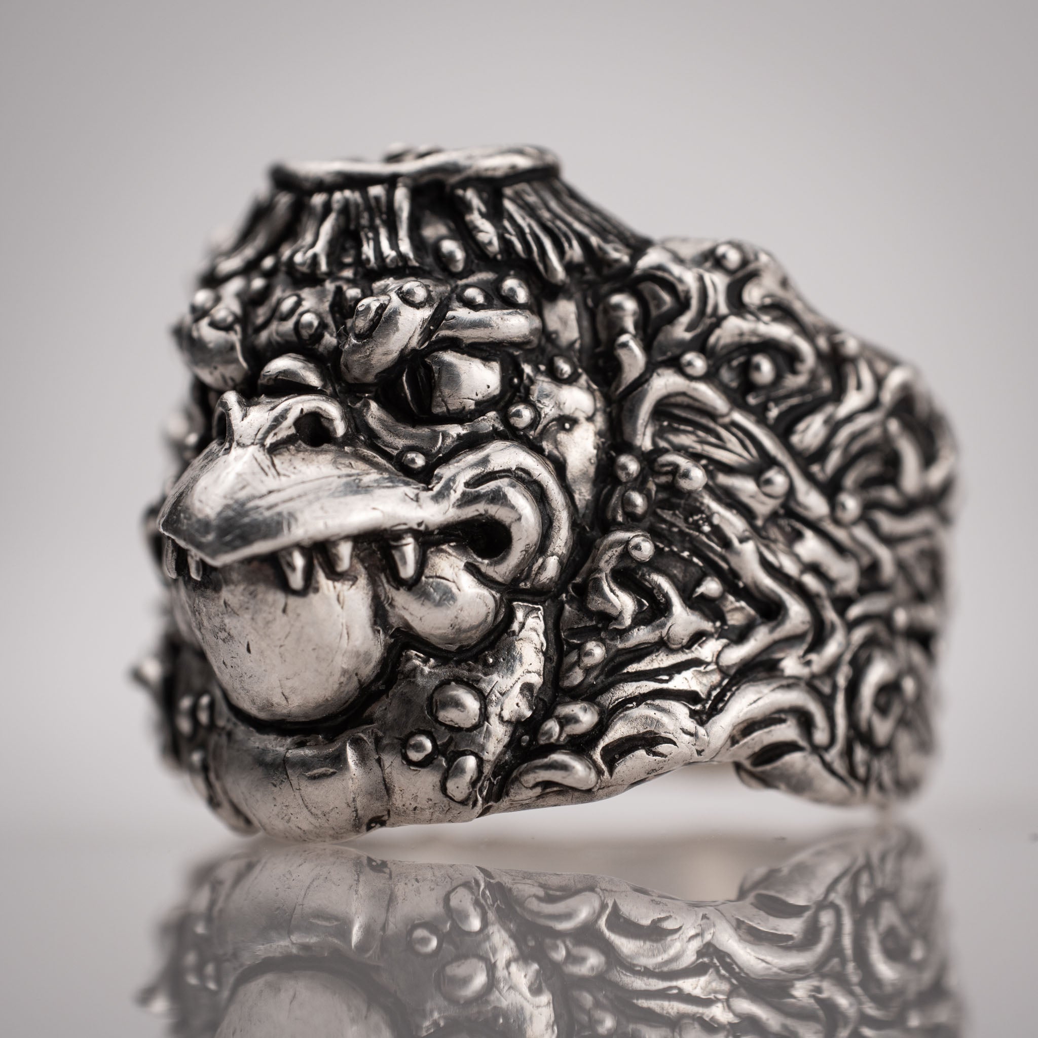 Kappa Ring – Japanese Mythology-Inspired in Sterling Silver 925