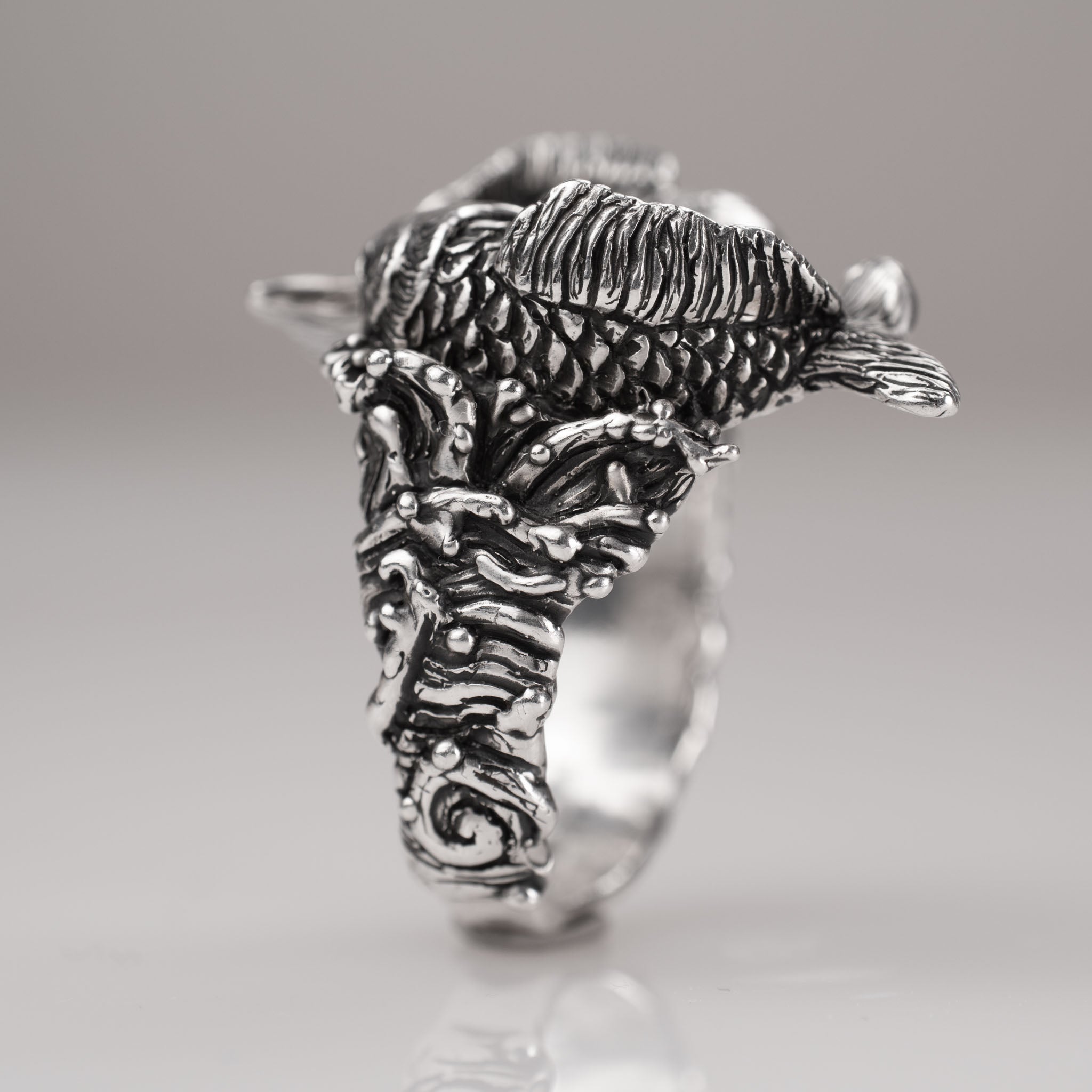 Koi Fish Ring – Japanese-Inspired Symbolic Jewelry in Sterling Silver 925