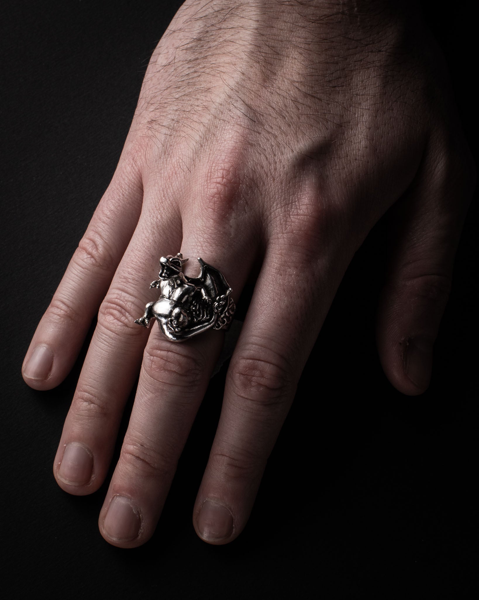 Charizard Ring – Pokémon-Inspired Jewelry Handmade in Sterling Silver 925