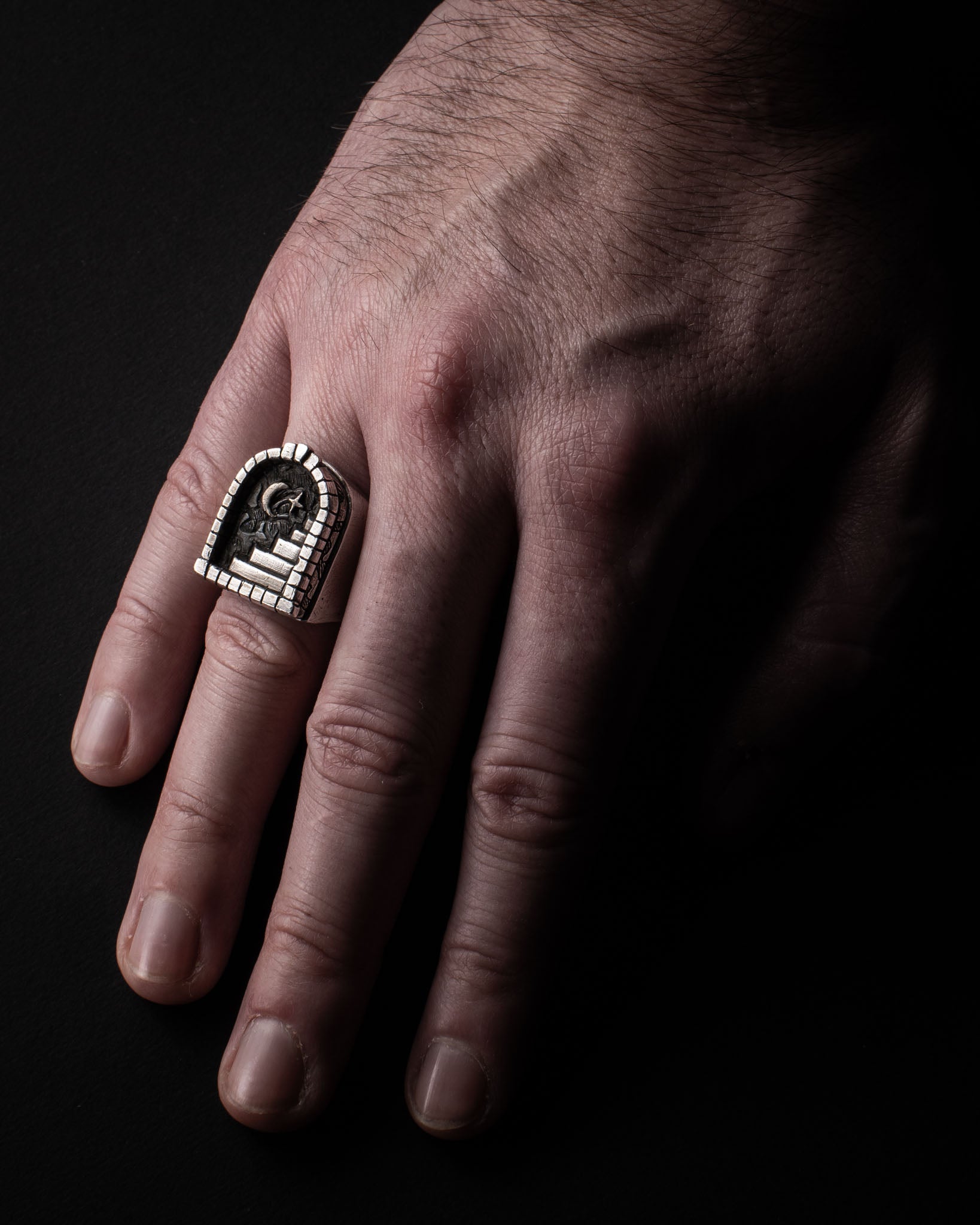 Door with Infinite Stairs Ring – Gateway to the Stars Handmade in Sterling Silver 925