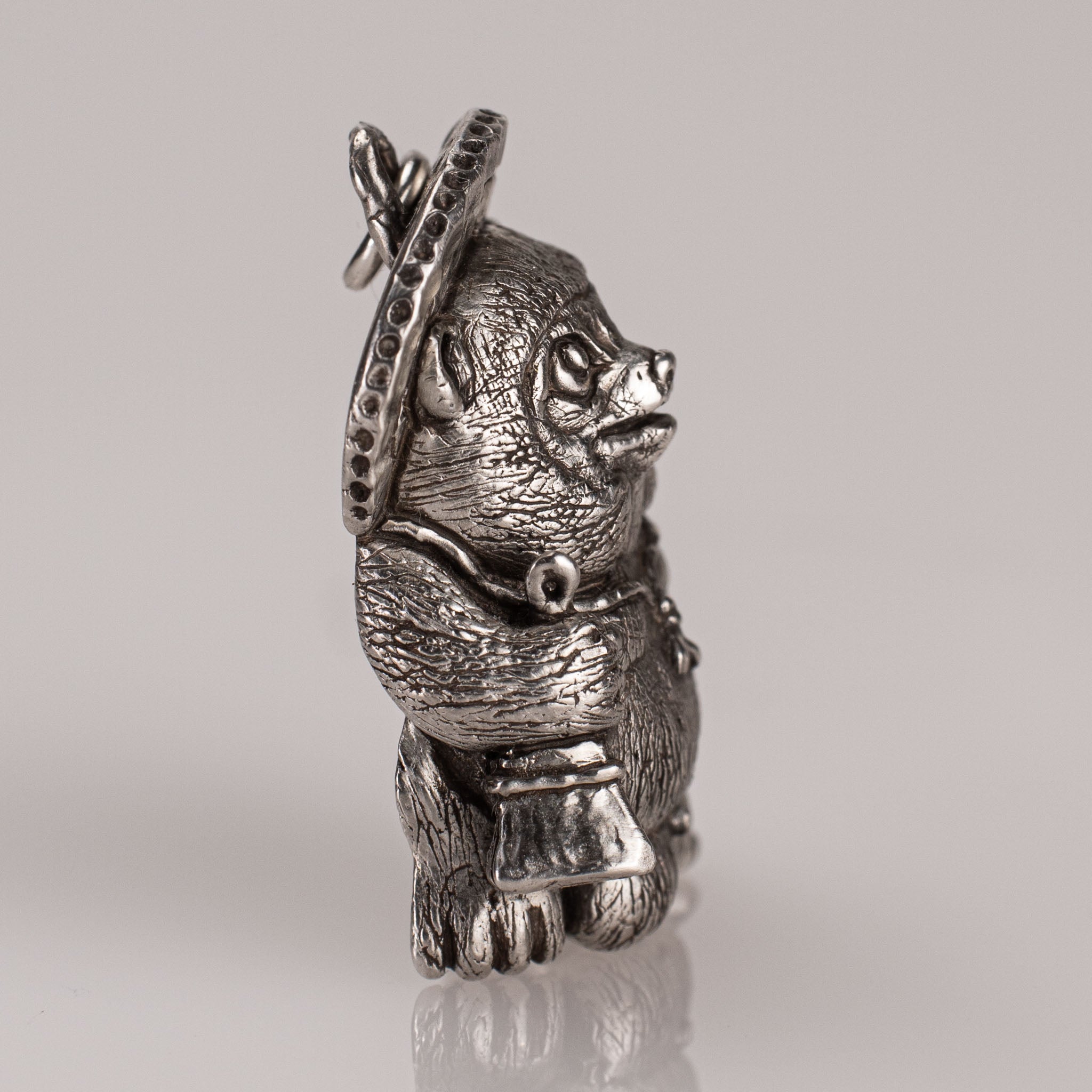 Tanuki Pendant – Japanese Joy Spirit Folklore in Sterling Silver 925