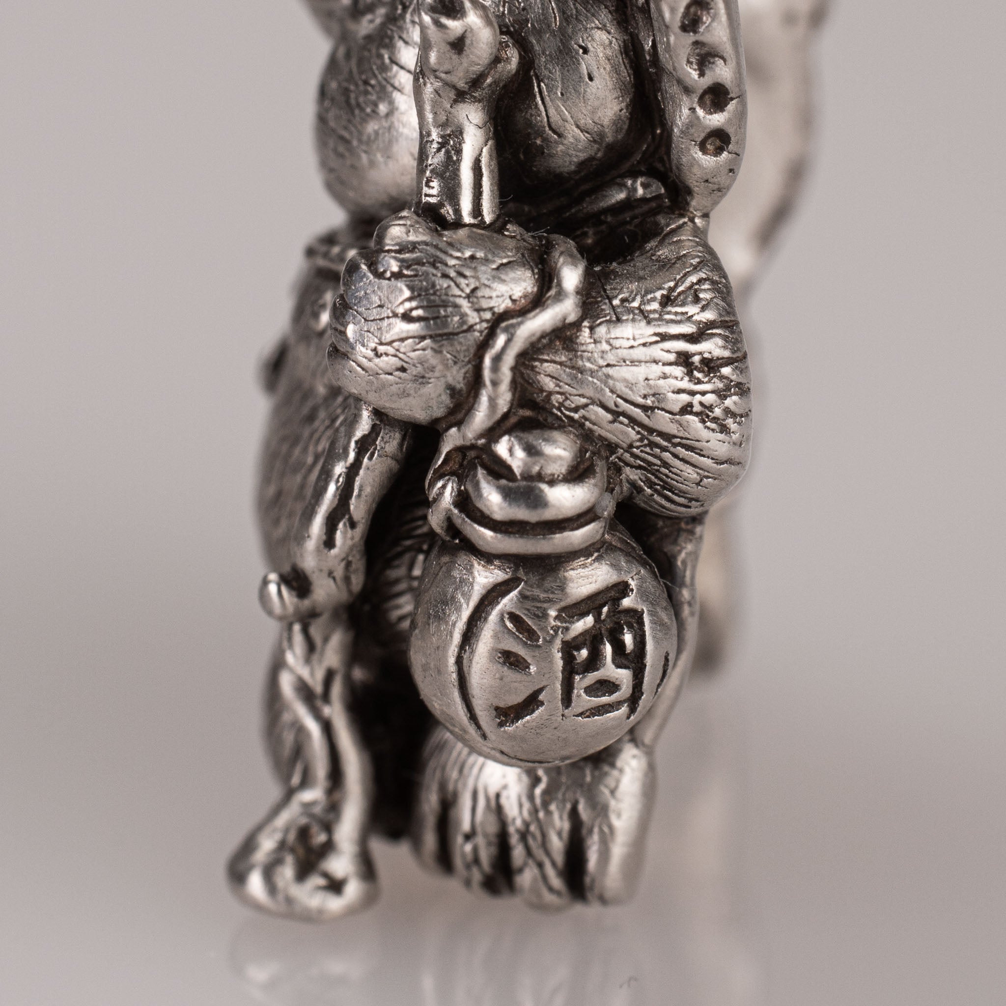 Tanuki Pendant – Japanese Joy Spirit Folklore in Sterling Silver 925
