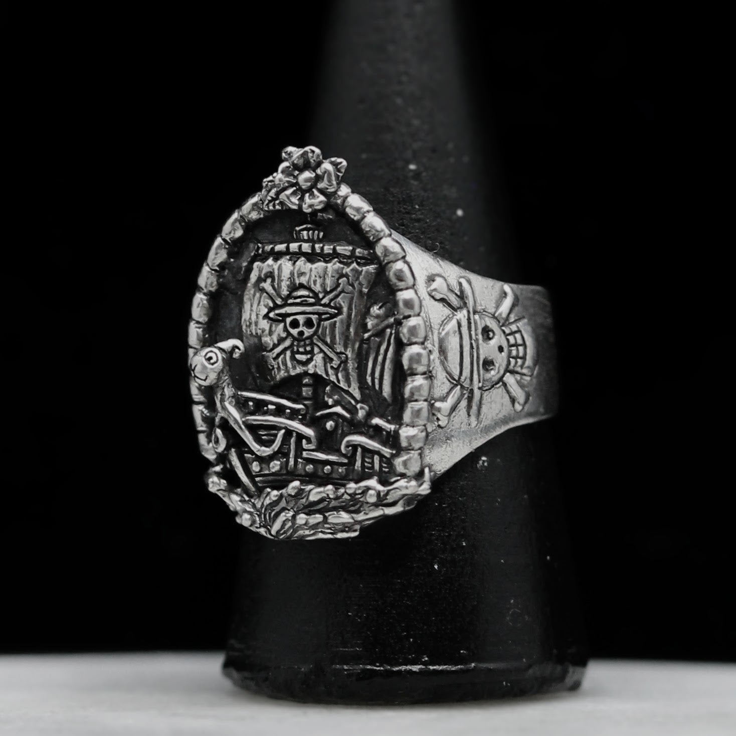 Going Merry Sailing Ship Ring – One Piece-Inspired Handmade in Sterling Silver 925