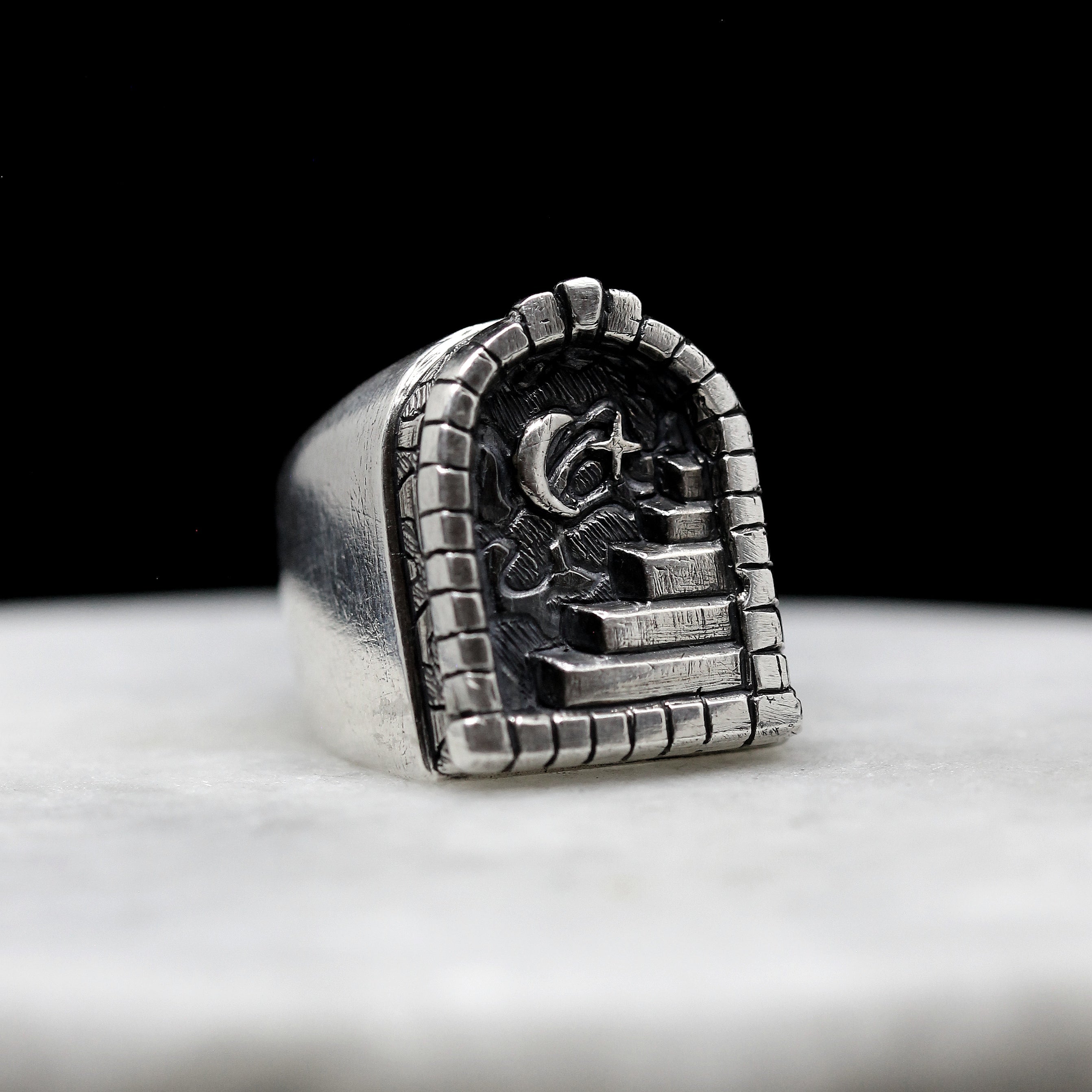 Door with Infinite Stairs Ring – Gateway to the Stars Handmade in Sterling Silver 925