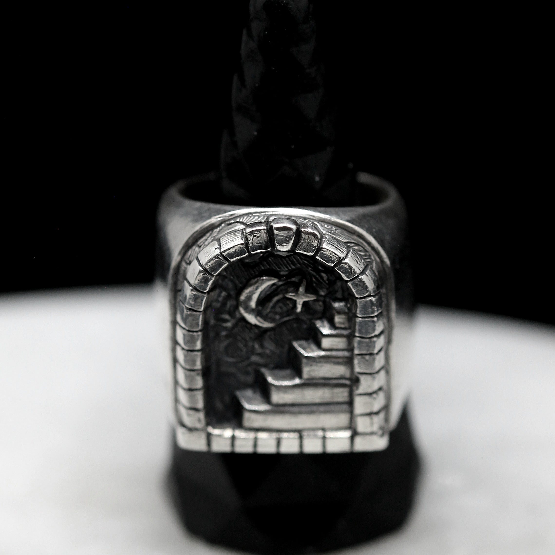 Door with Infinite Stairs Ring – Gateway to the Stars Handmade in Sterling Silver 925