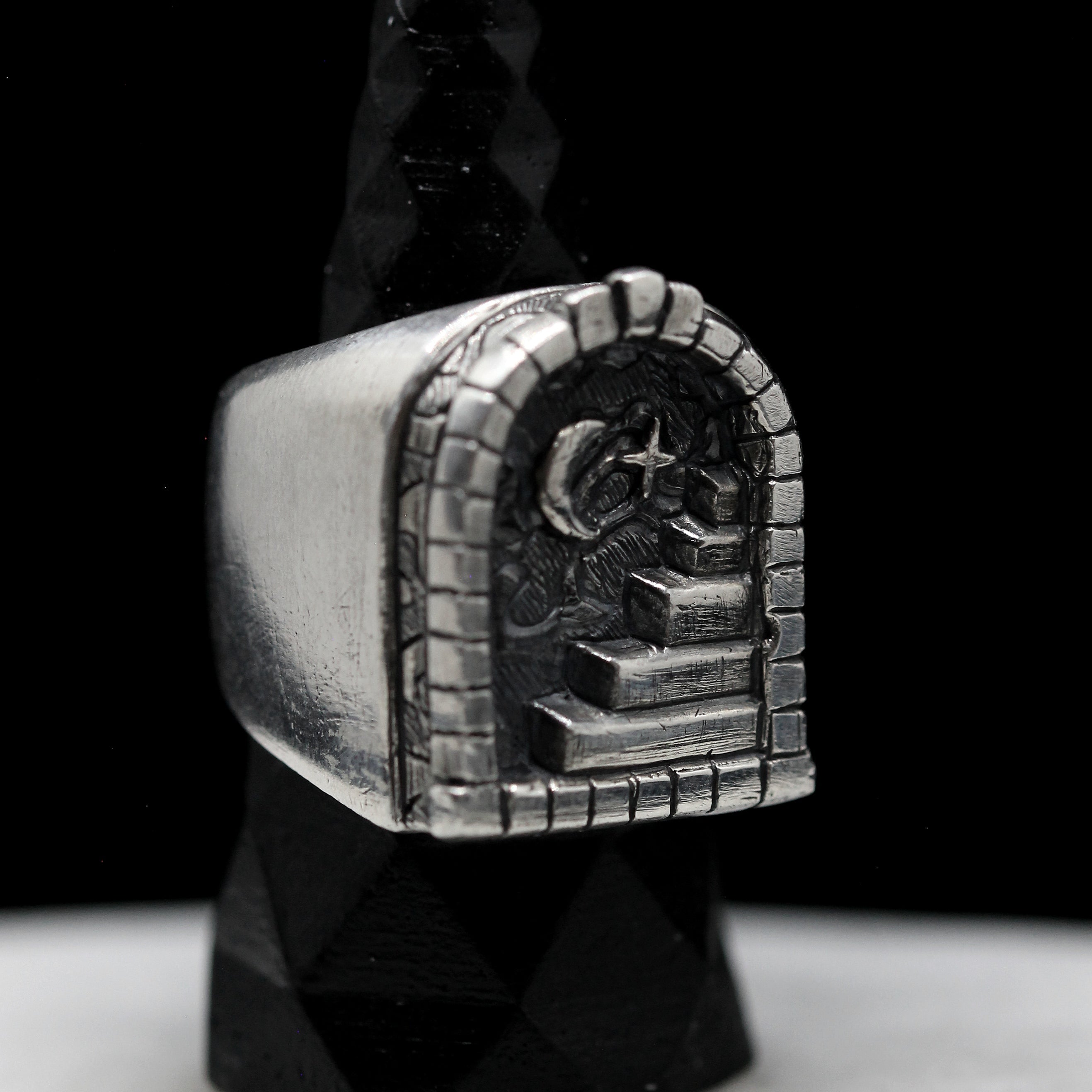 Door with Infinite Stairs Ring – Gateway to the Stars Handmade in Sterling Silver 925