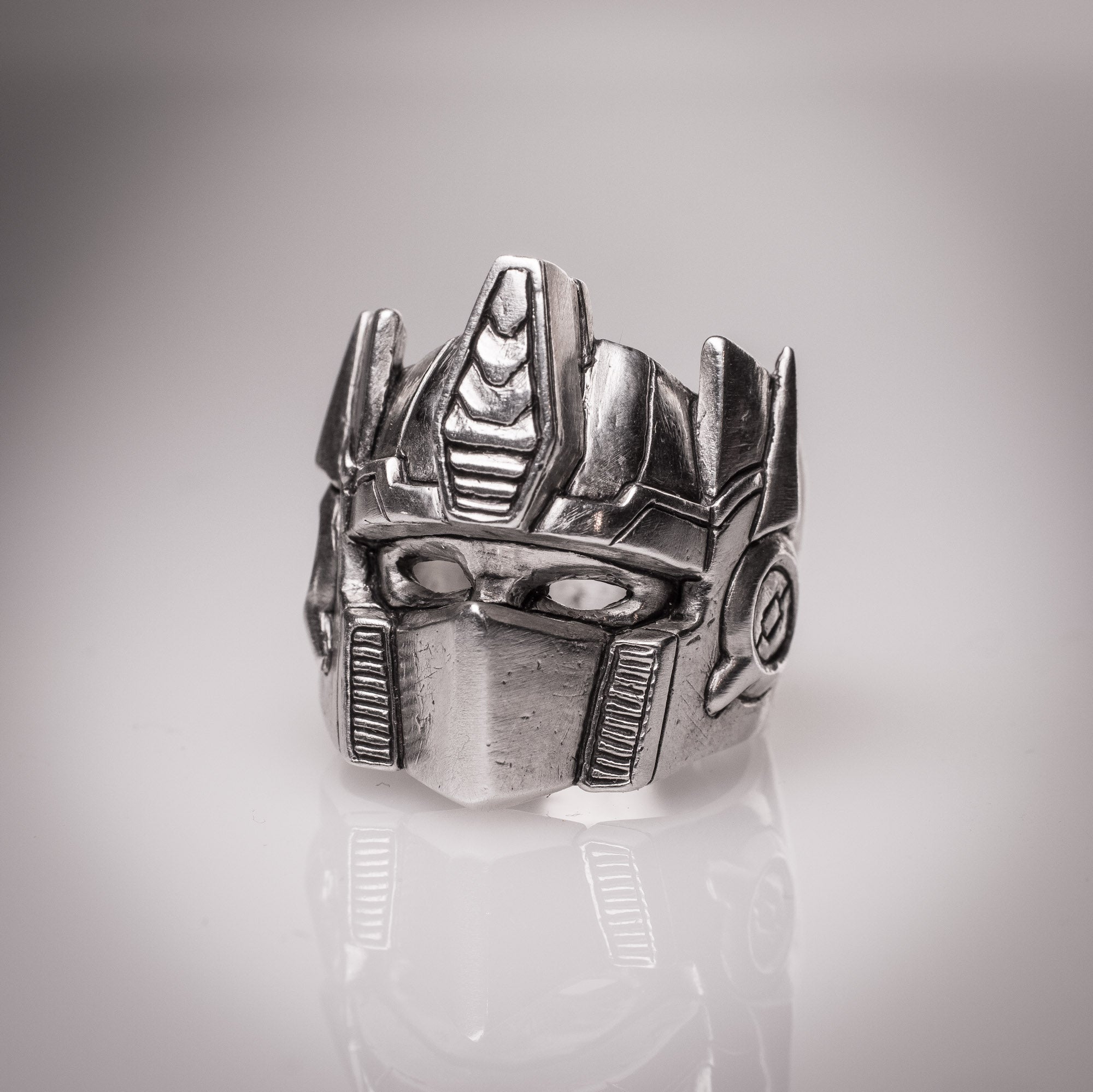 Optimus Prime Silver Ring – Transformers Hero Jewelry in Sterling Silver 925