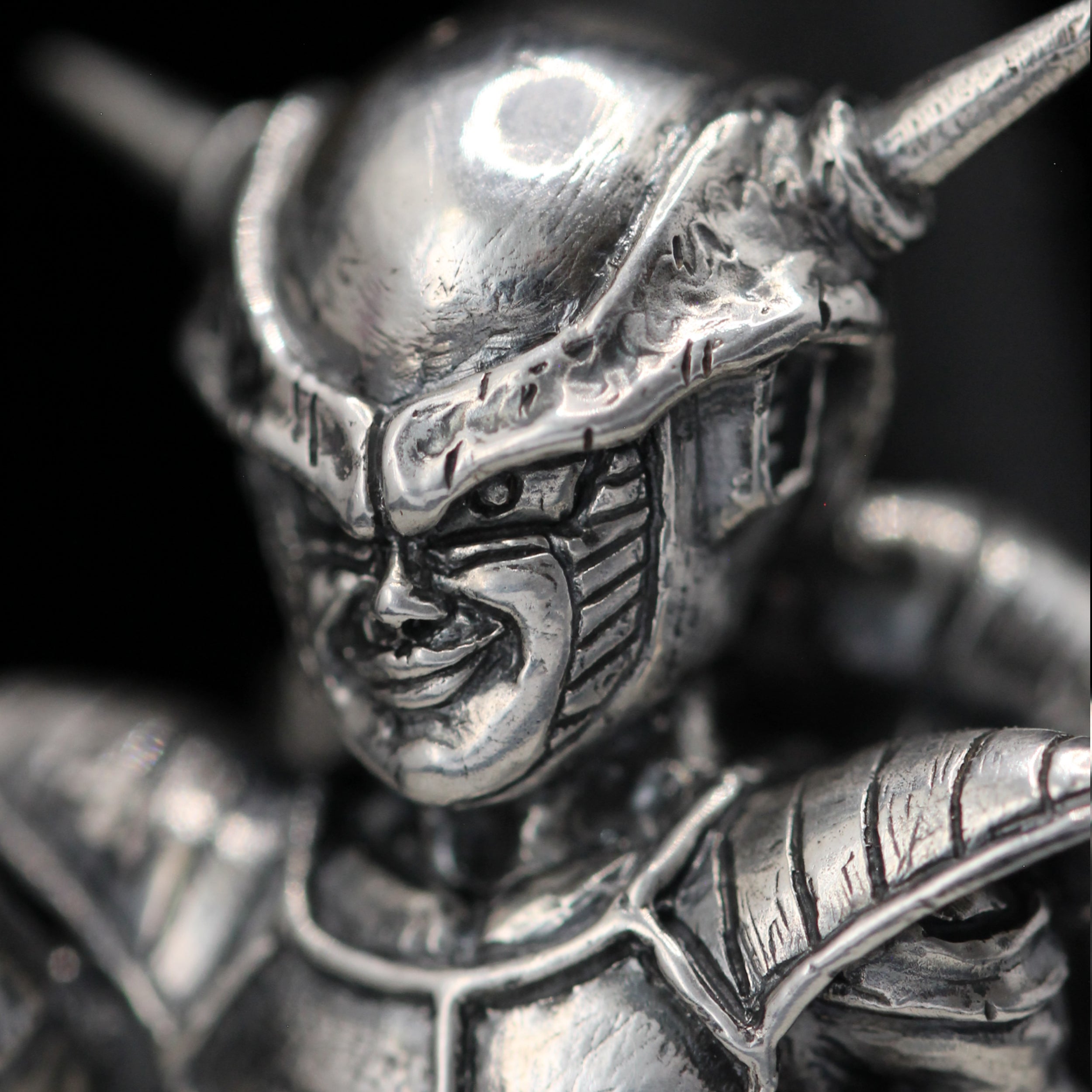 Frieza 1st Form Ring with Ruby – Dragon Ball-Inspired Handmade in Sterling Silver 925