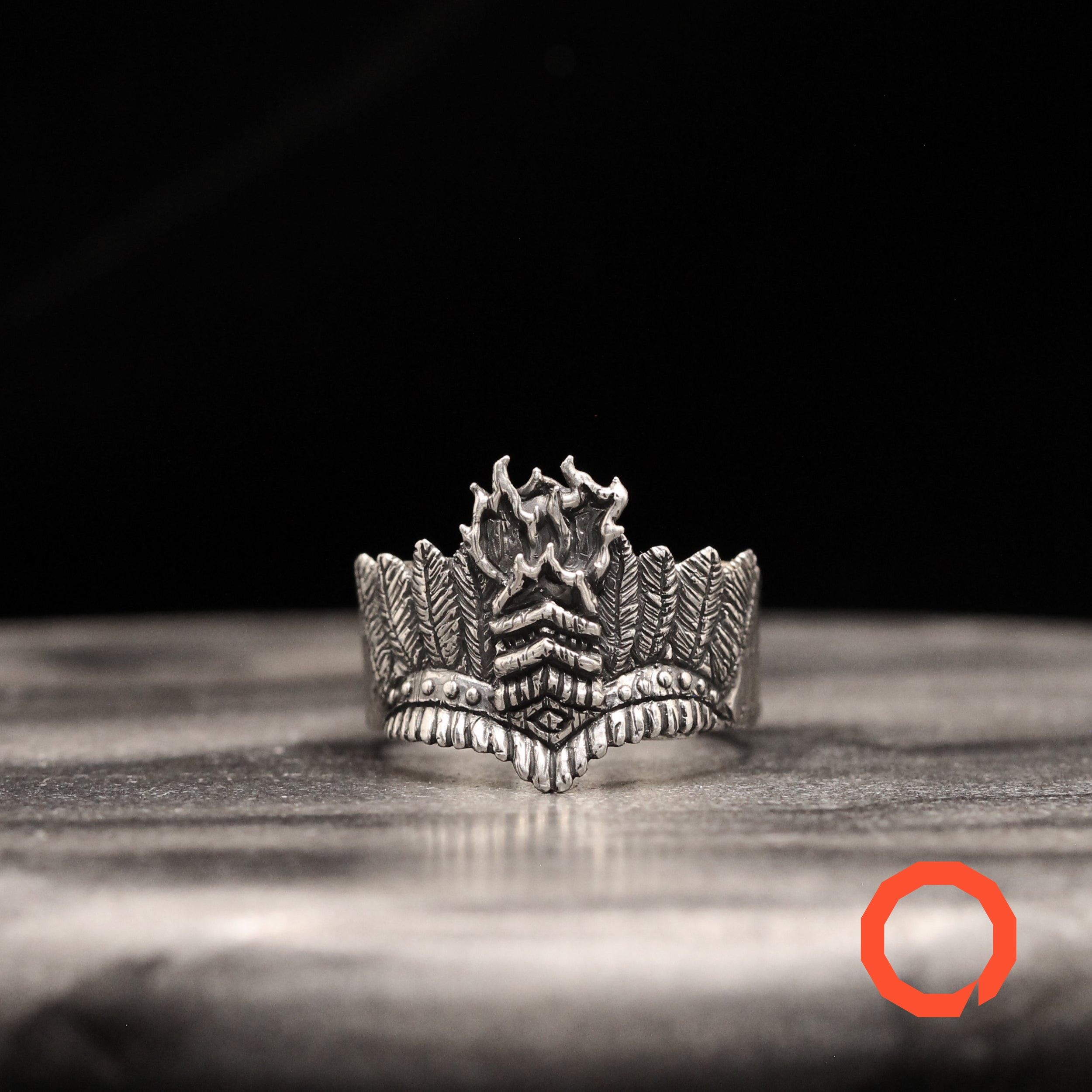 Tiki Mug Totem Ring Set – Handmade Tribal Jewelry in Sterling Silver 925