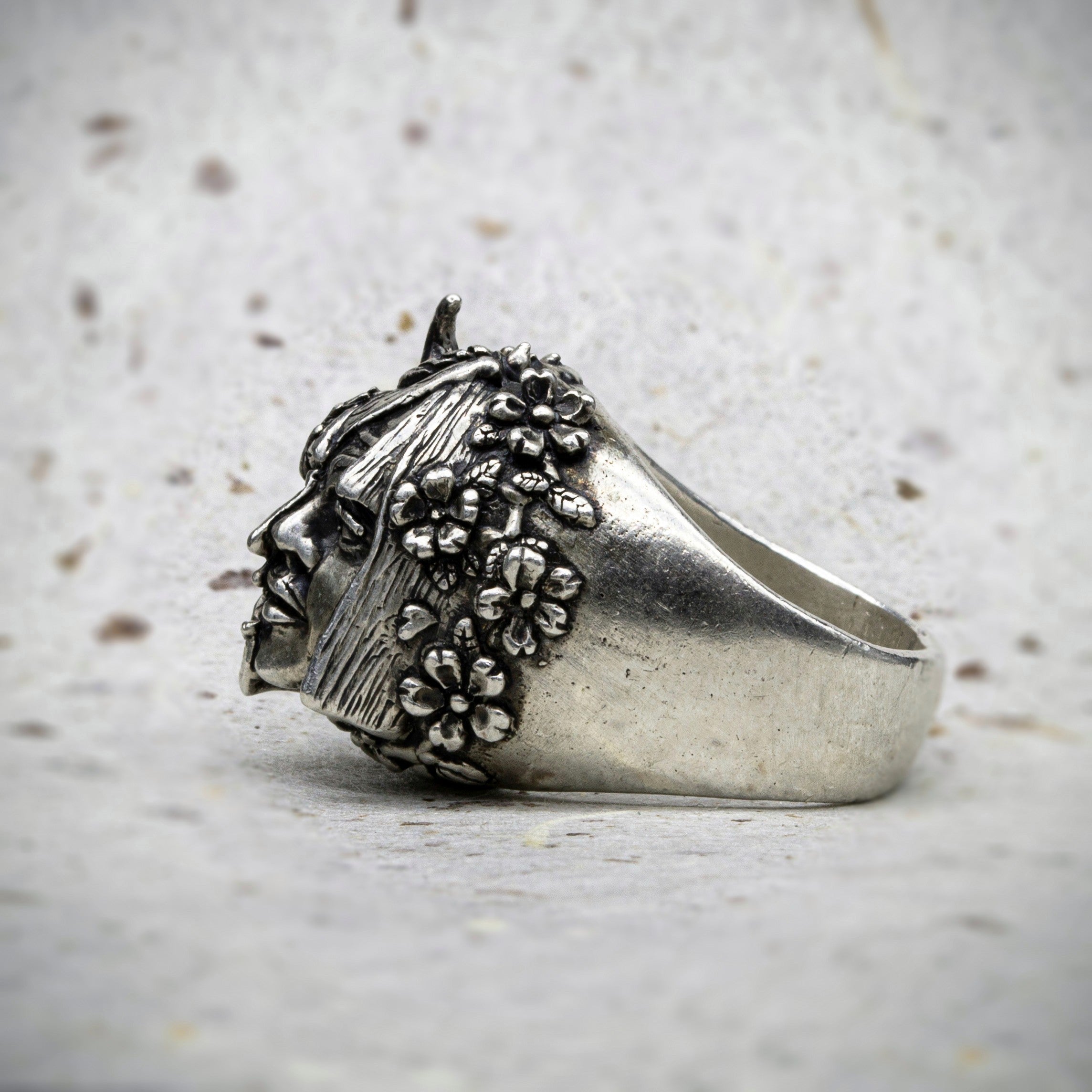 Girl / Hannya Demon Ring – Japan-Inspired Yokai Handmade in Sterling Silver 925