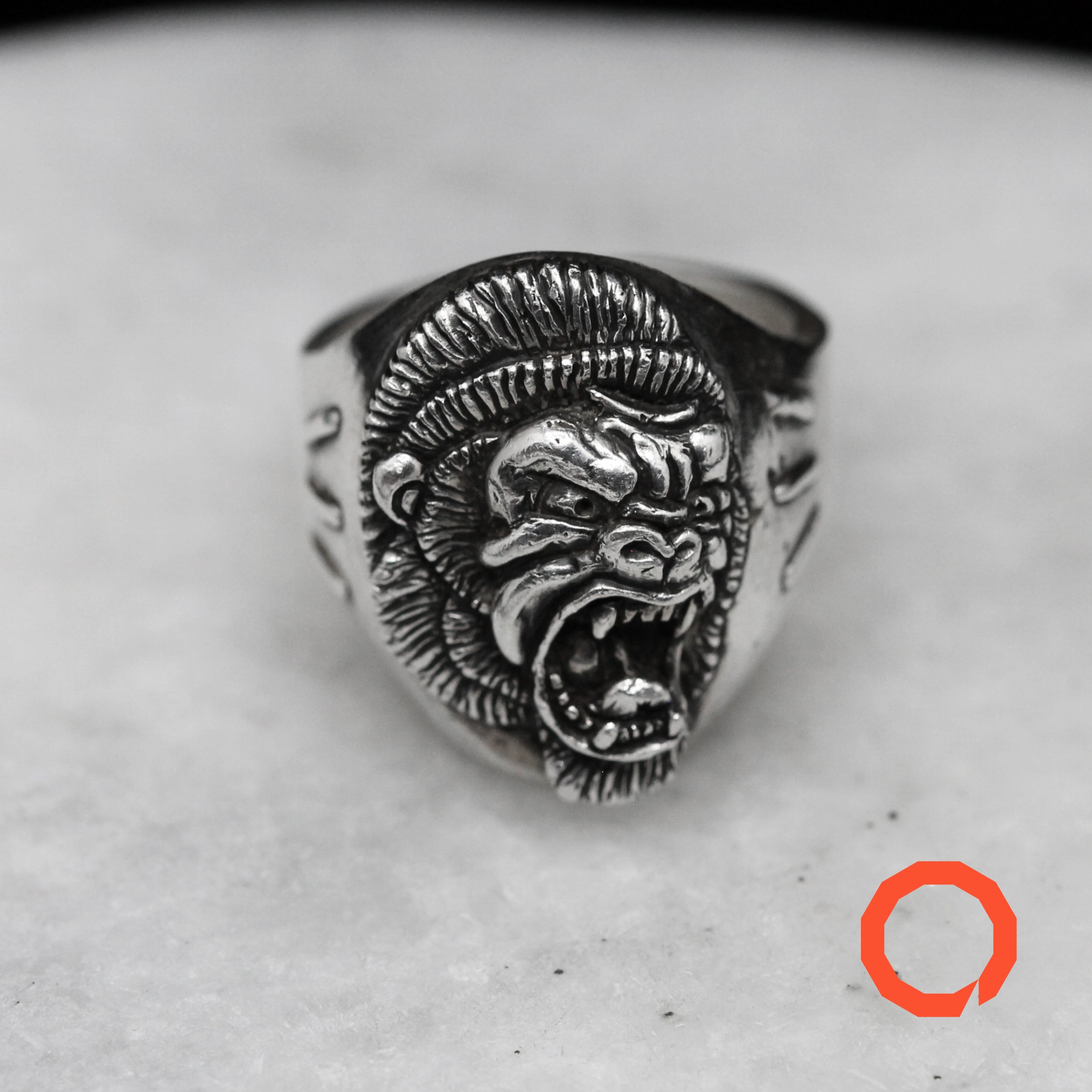 Gorilla Tattoo Ring – Bold Nature Handmade in Sterling Silver 925