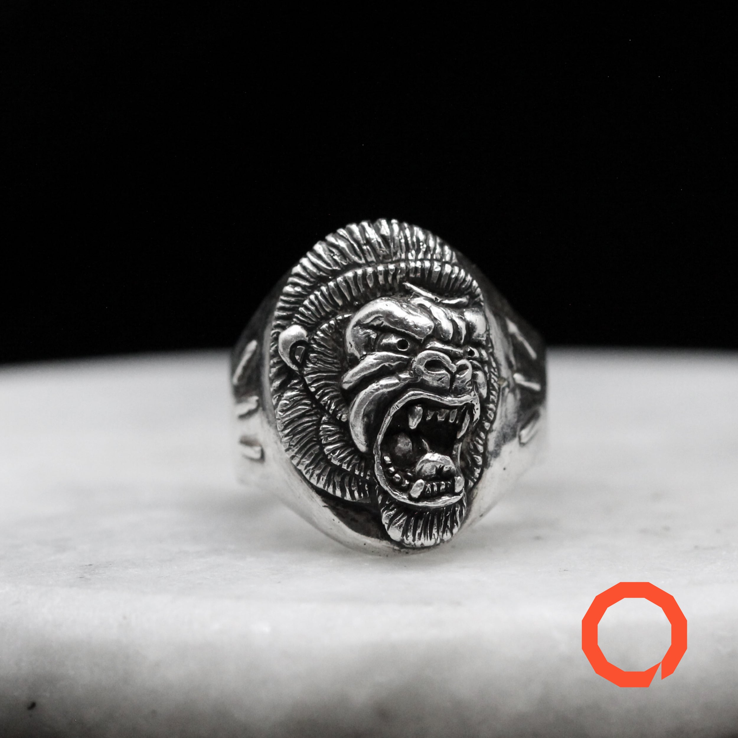 Gorilla Tattoo Ring – Bold Nature Handmade in Sterling Silver 925