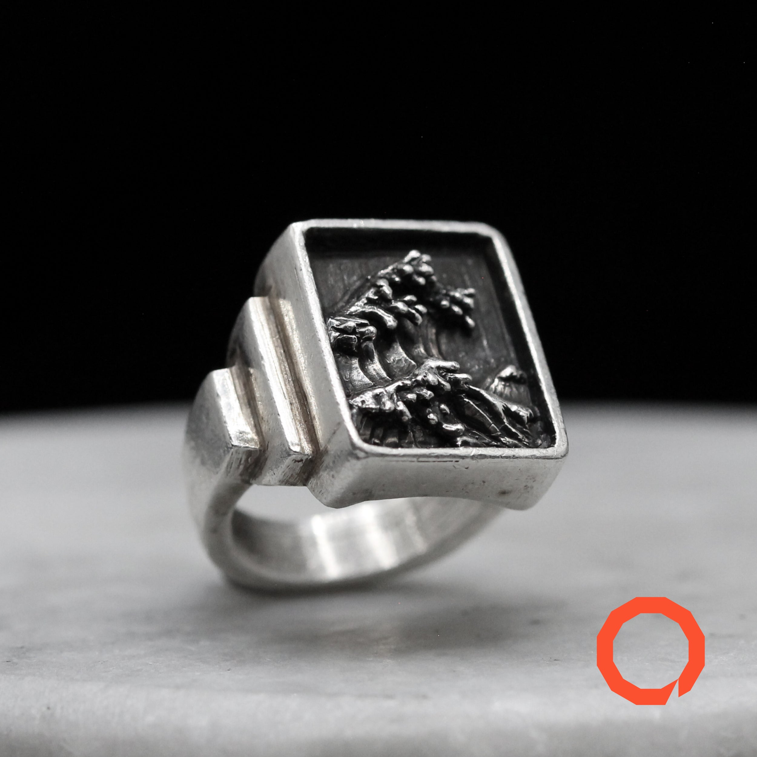 Kanagawa Wave Ring – Hokusai Inspired Japanese Ocean Jewelry in Sterling Silver 925