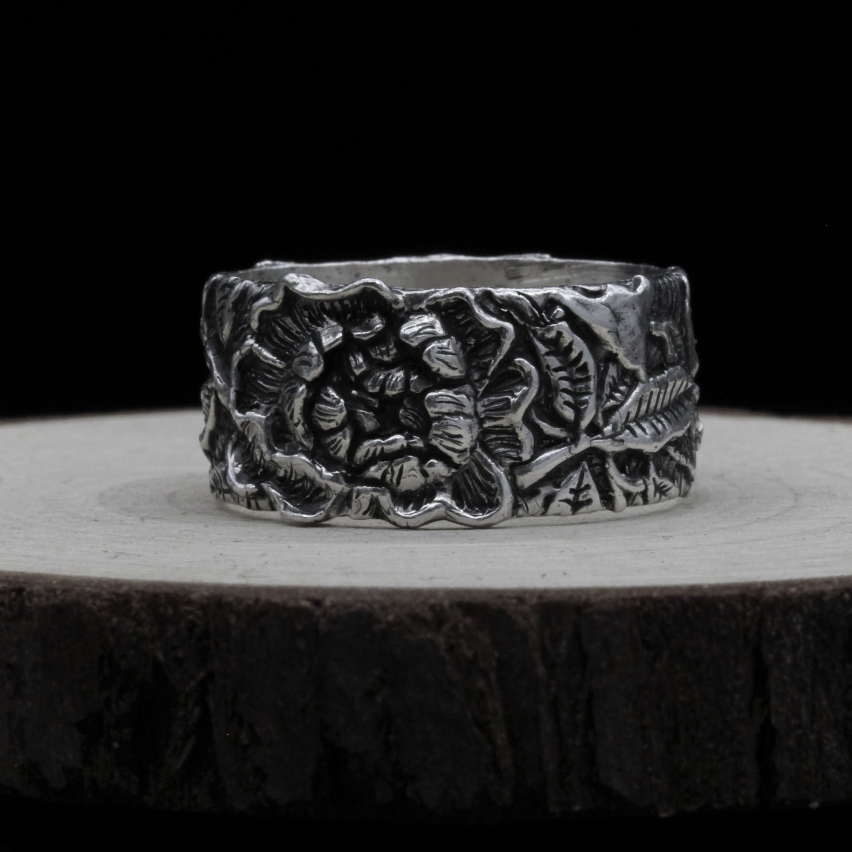 Anello Peonia – Elegante Gioiello Floreale Fatto a Mano in Argento 925