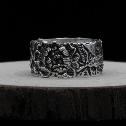 Peony Silver 925 Ring - Blossoming Elegance