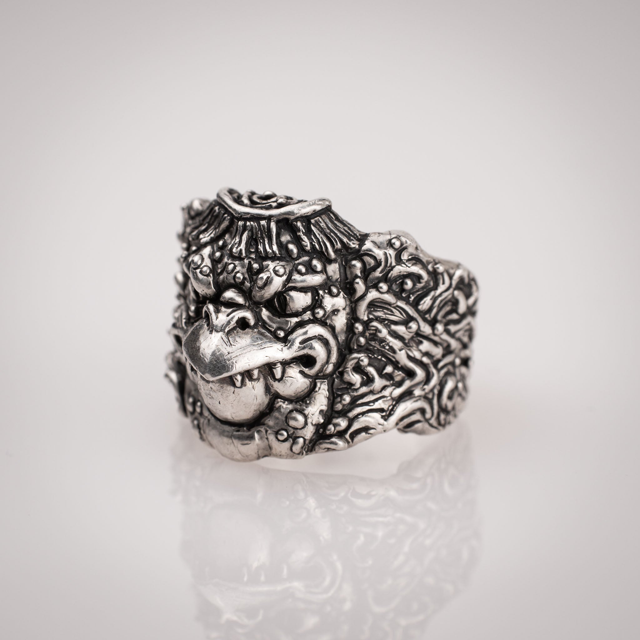 Anello Yokai Kappa – Ispirato alla Mitologia Giapponese in Argento 925