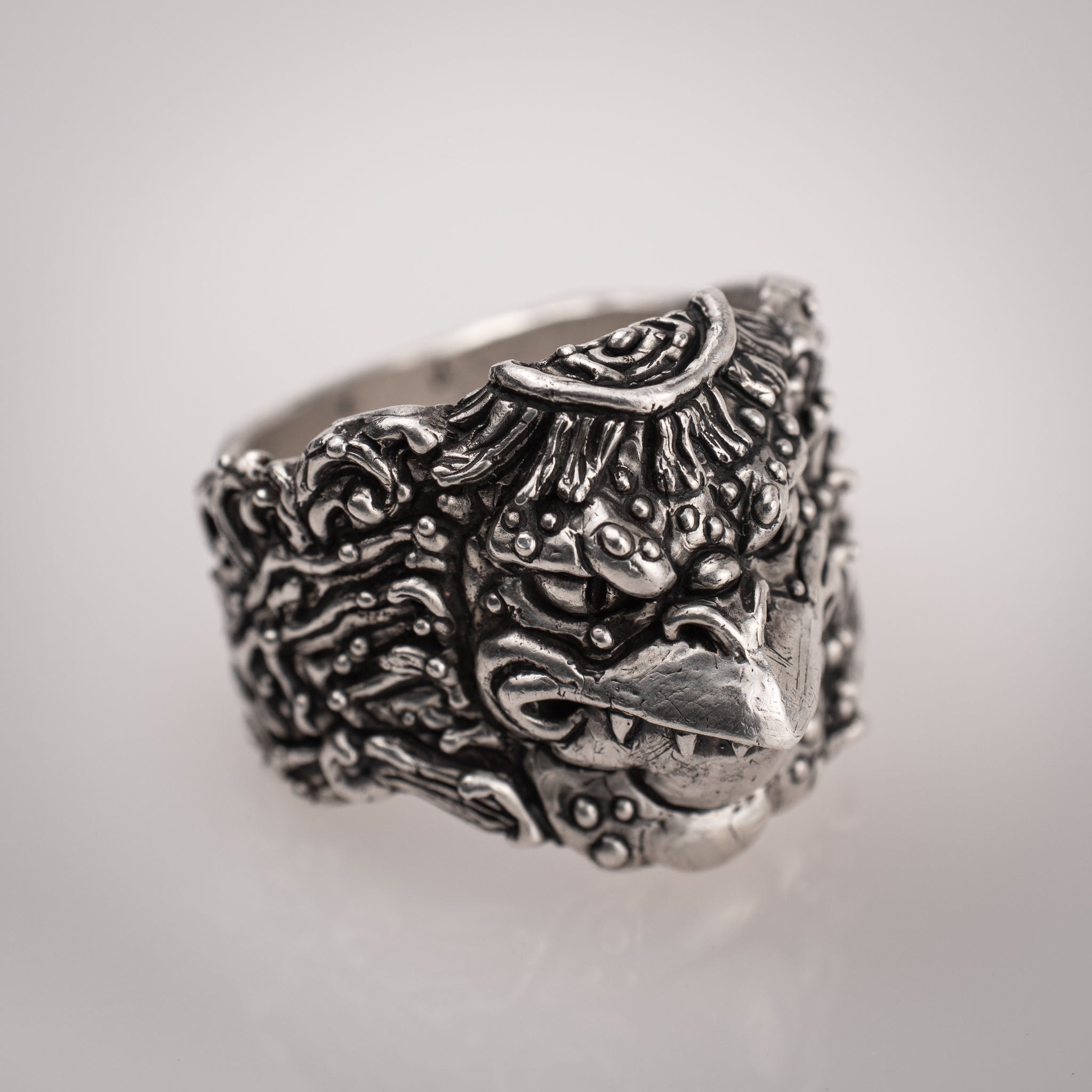 Anello Yokai Kappa – Ispirato alla Mitologia Giapponese in Argento 925