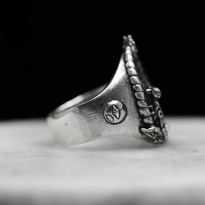 GOING MERRY Sailing Ship Handmade Silver Ring