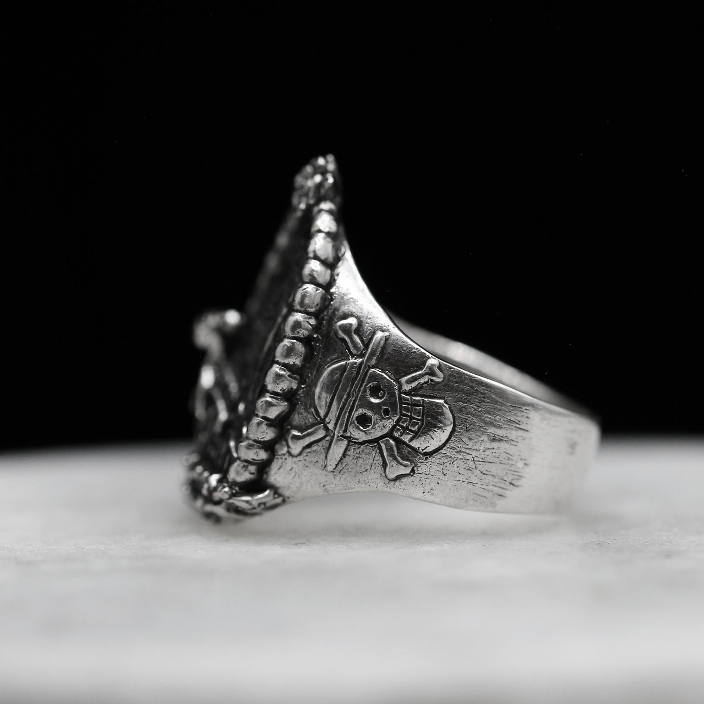 GOING MERRY Sailing Ship Handmade Silver Ring