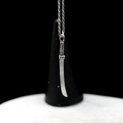 Namakubi with Katana Pendant – Japanese Tattoo Inspired in Sterling Silver 925