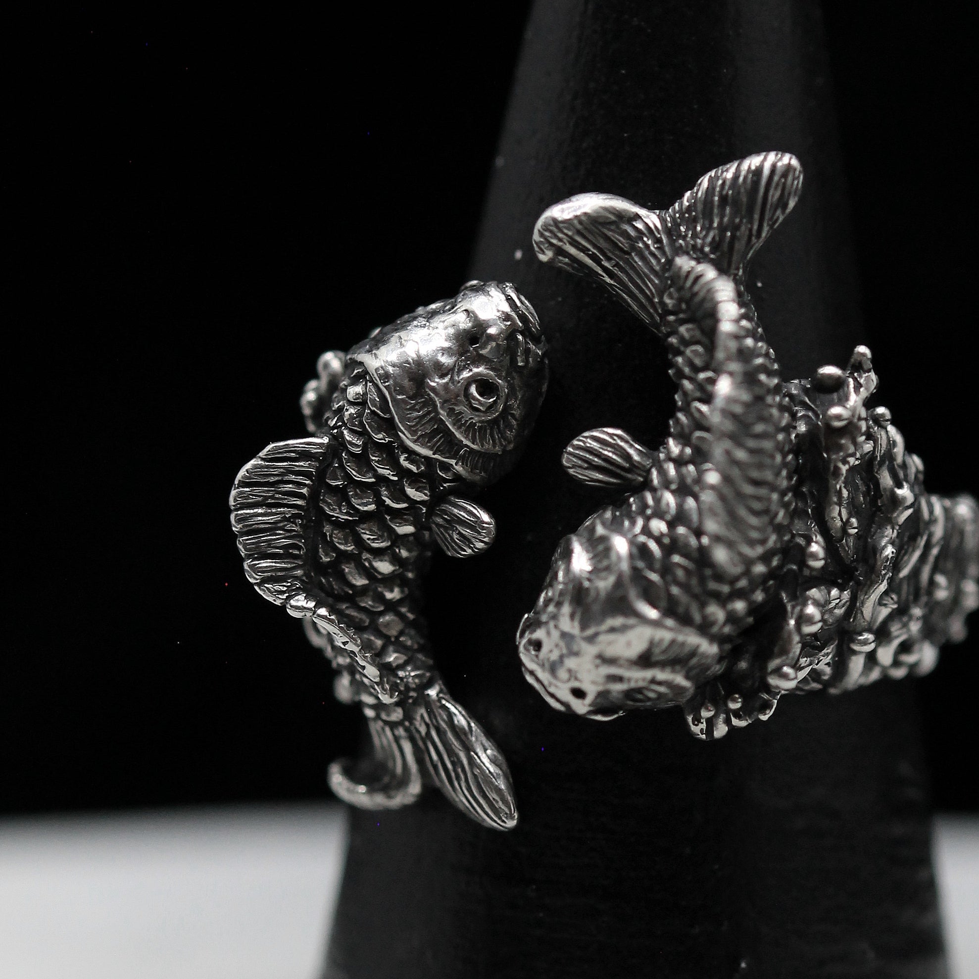 Koi Fish Sculpted Sterling Silver Ring – MUSH.CO