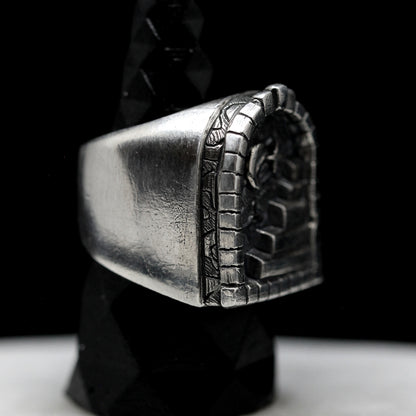 DOOR with INFINITE STAIRS Handmade Silver 925 Ring