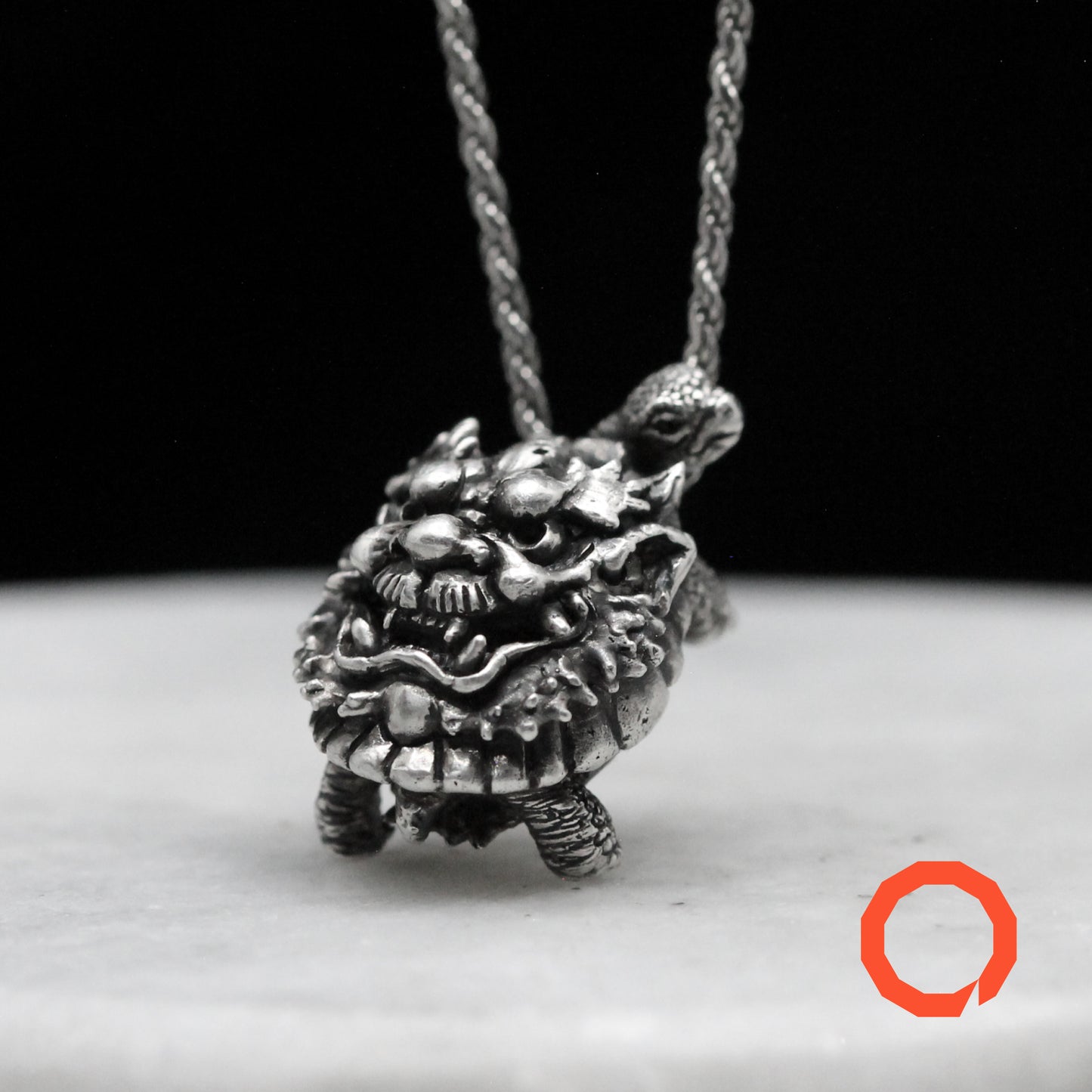 TURTLE-ONI Handmade Silver Pendant