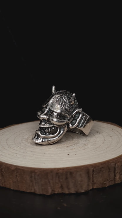 HANNYA MASK JAPANESE TATTOO Handmade Silver Ring