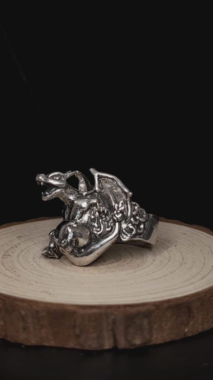 CHARIZARD Handmade Silver Ring