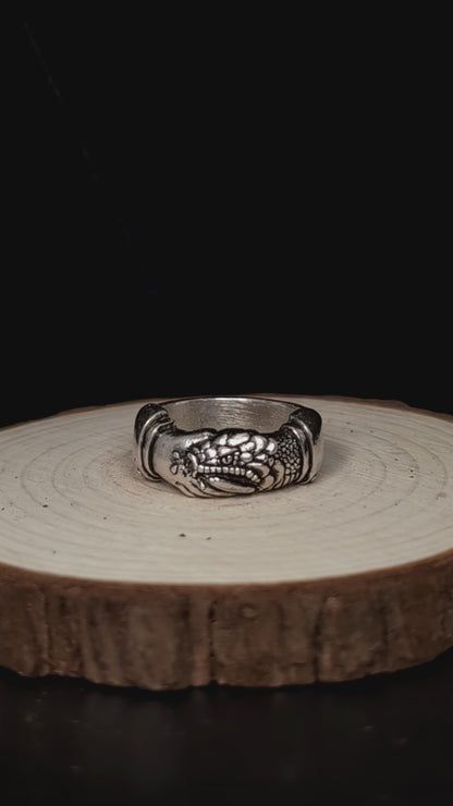 TRUST NO ONE TATTOO Handmade Silver Ring