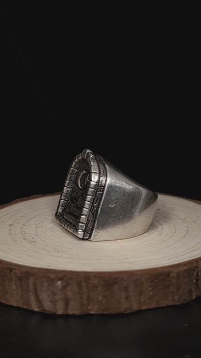 DOOR with INFINITE STAIRS Handmade Silver 925 Ring