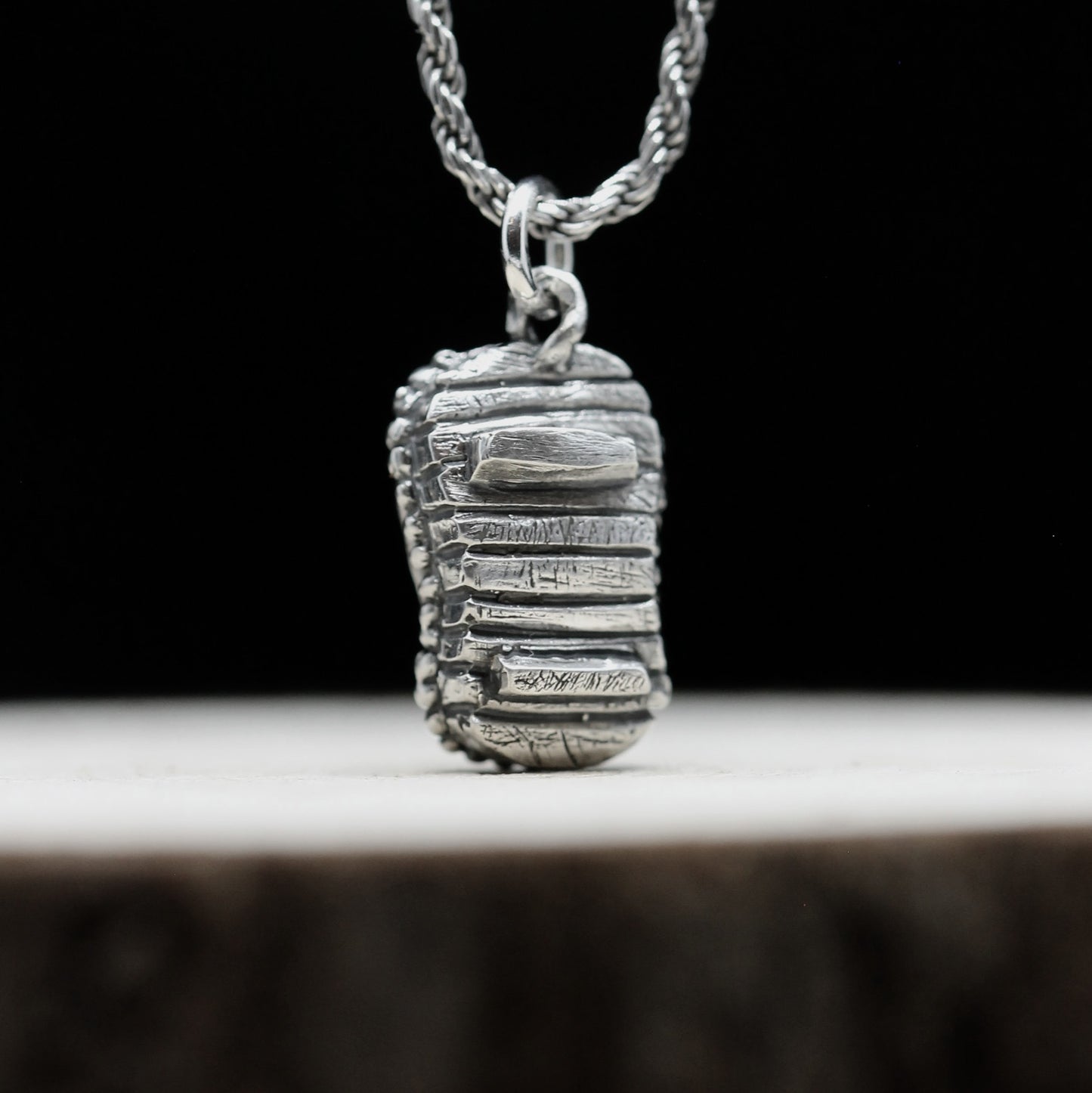 TSUKUMOGAMI GETA - Handmade Pendant in 925 Sterling Silver