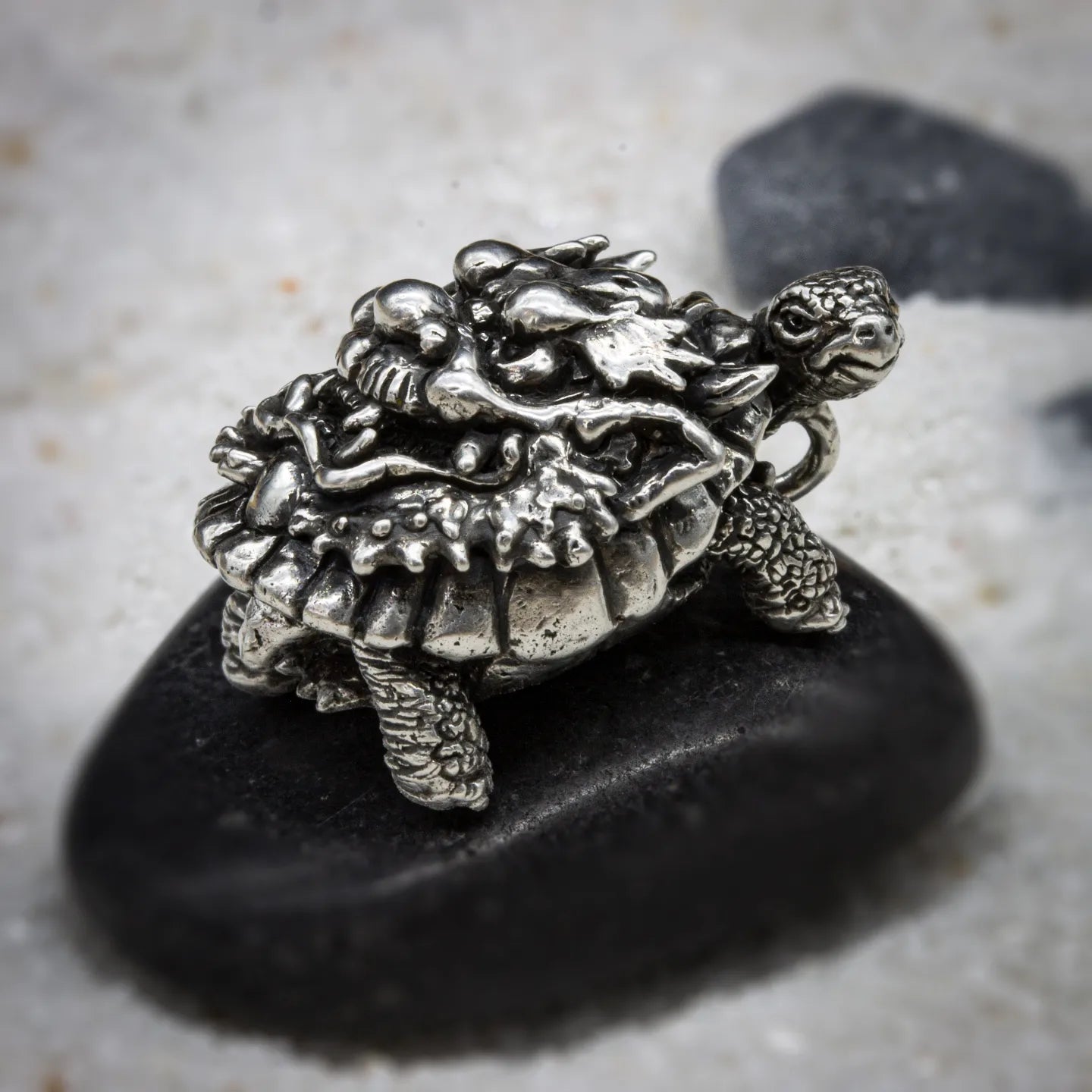 TURTLE-ONI Handmade Silver Pendant